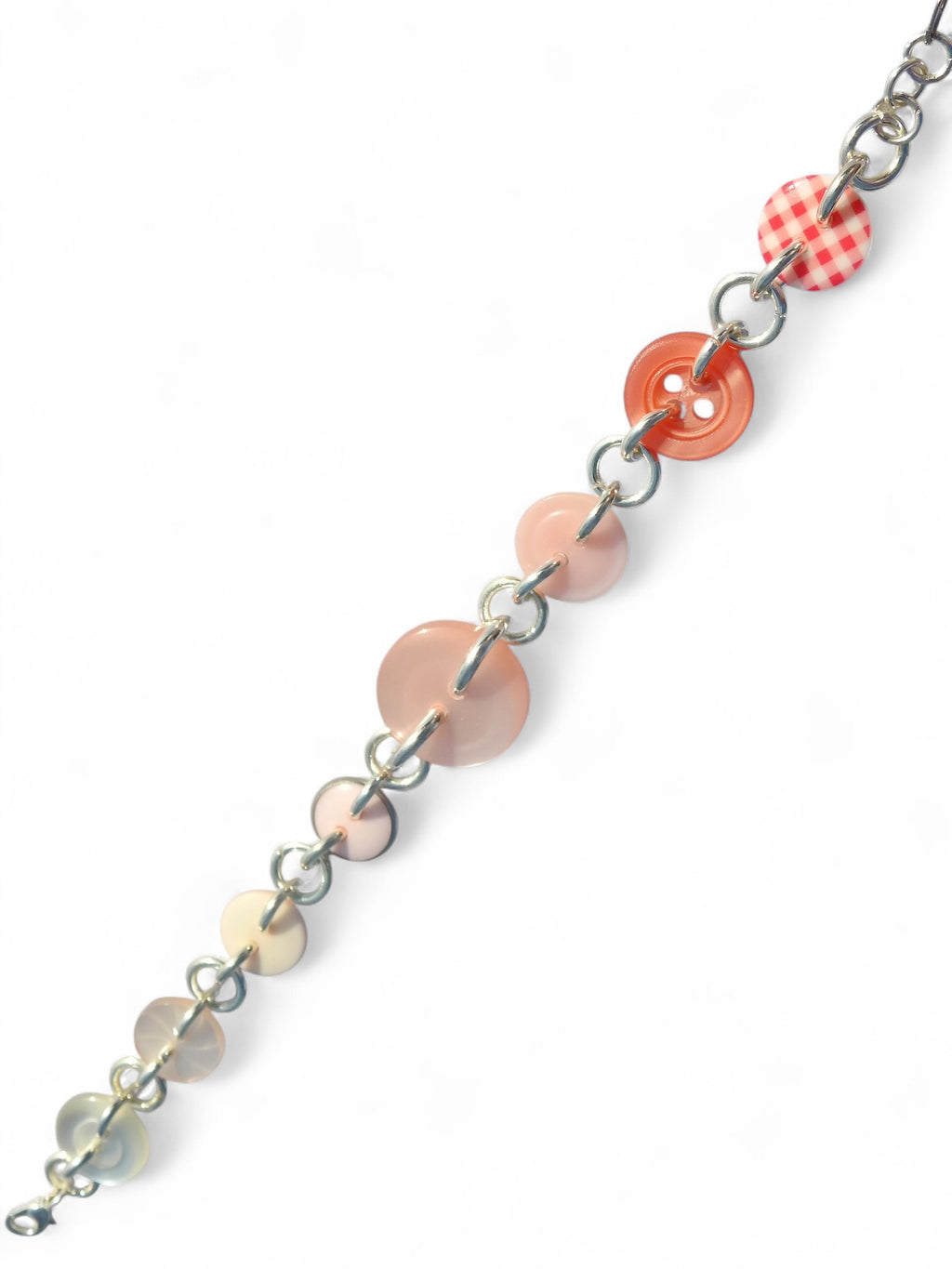 Pinky Ombré Button Bracelet