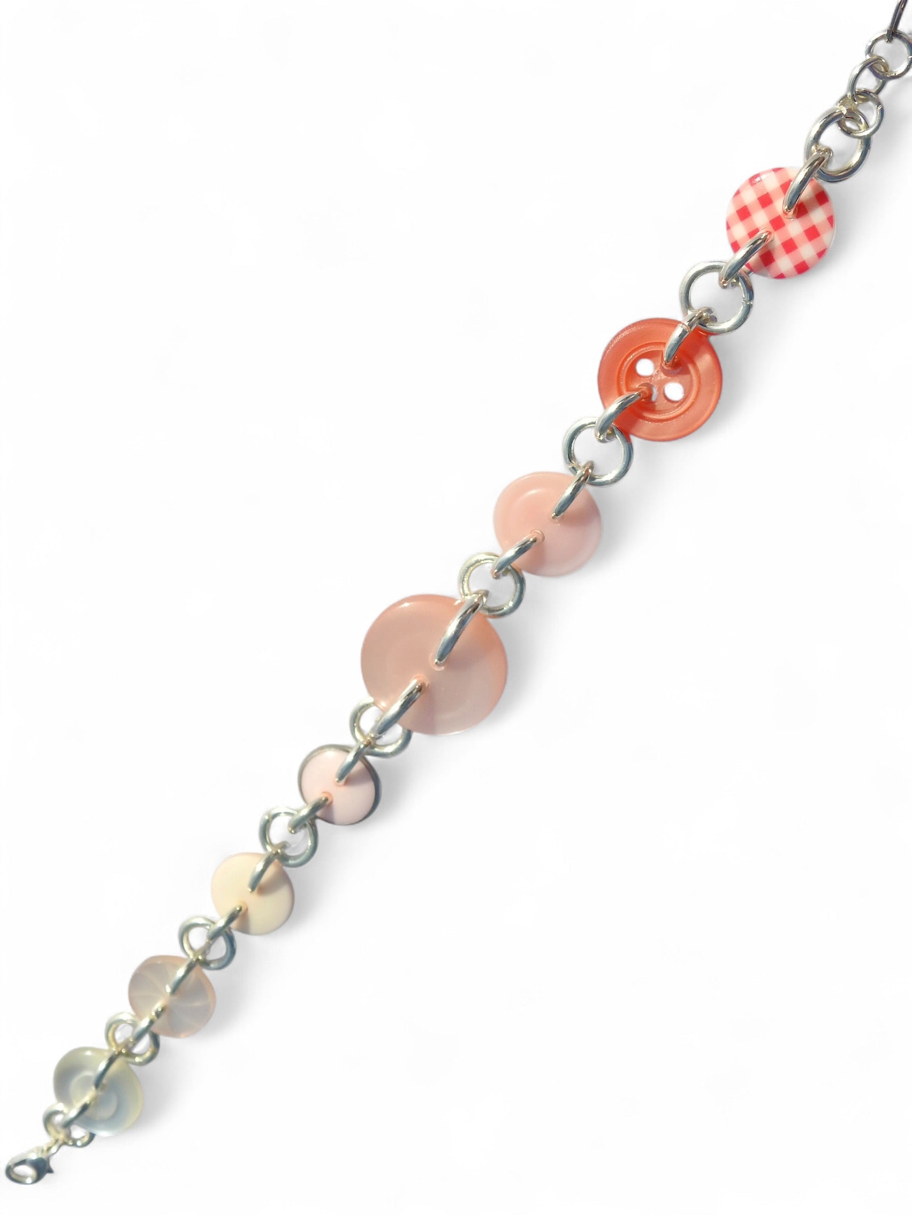 Pinky Ombré Button Bracelet