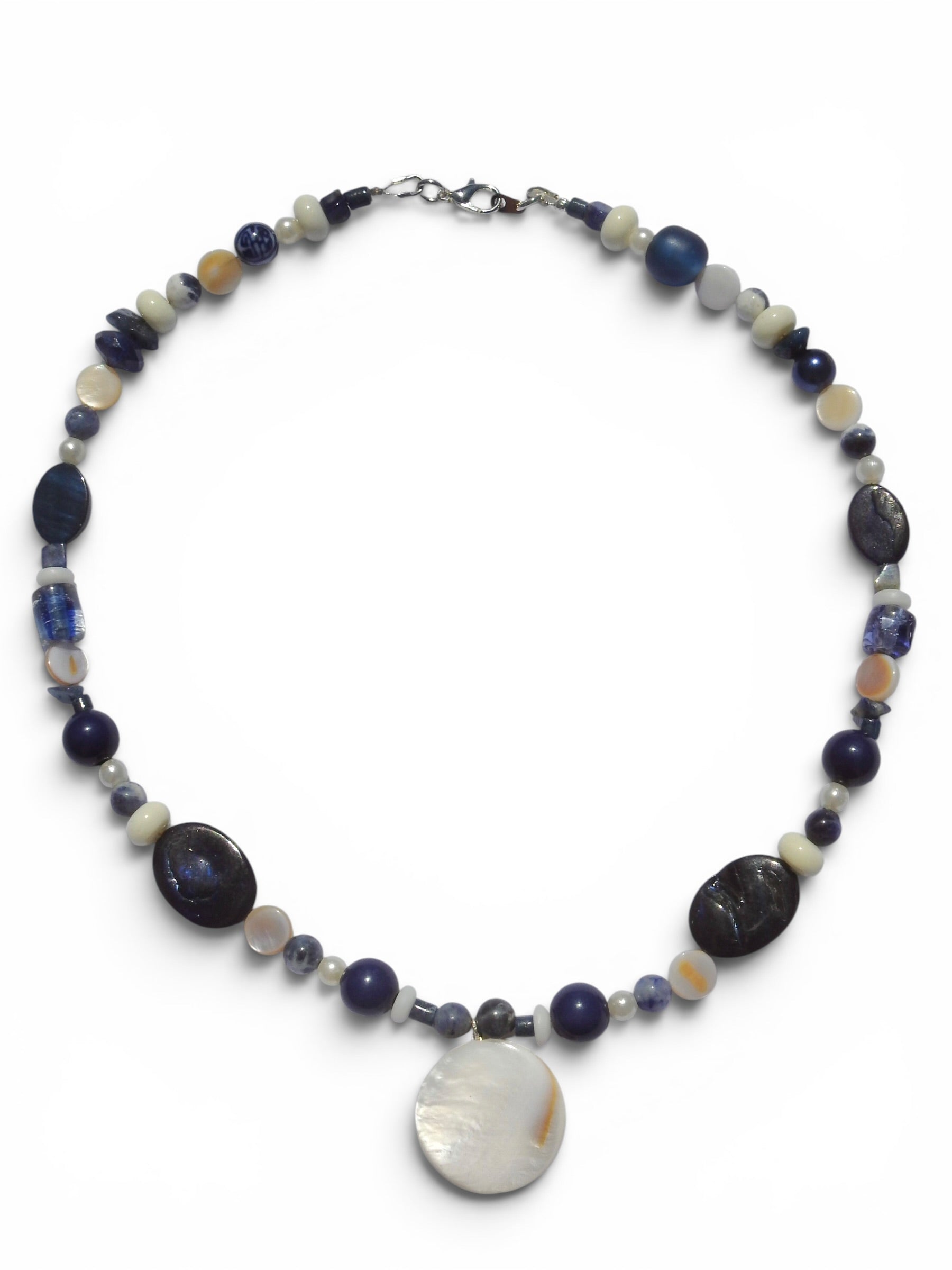 Blue Stone Beaded Necklace