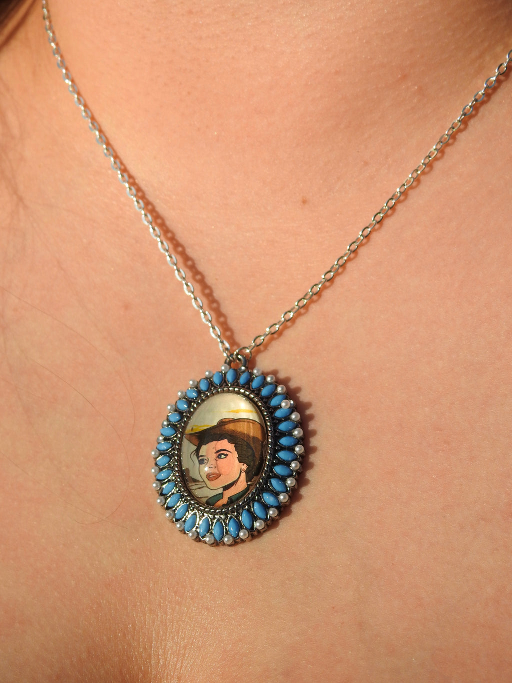 Cowgirl Cameo Necklace
