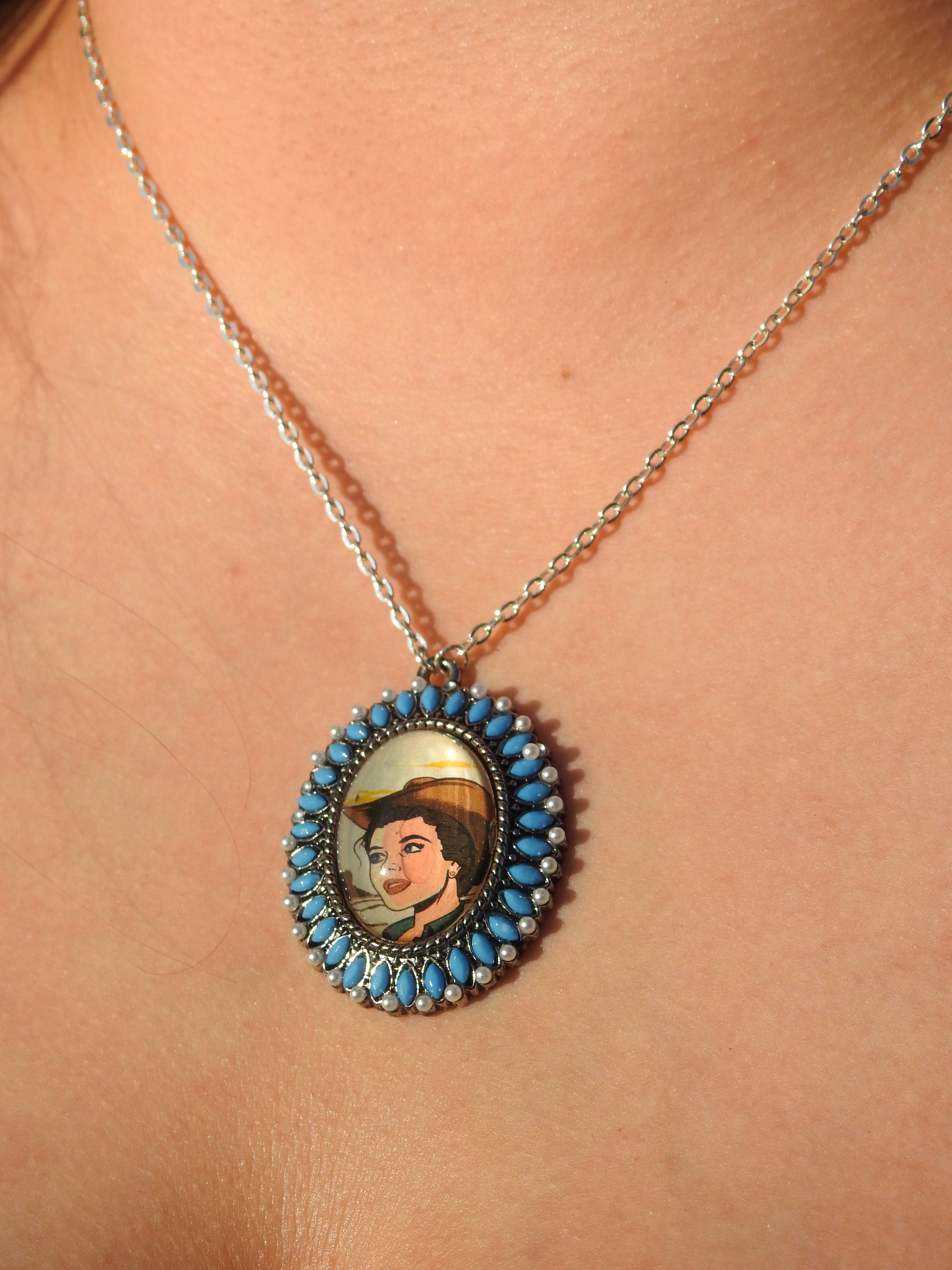 Cowgirl Cameo Necklace