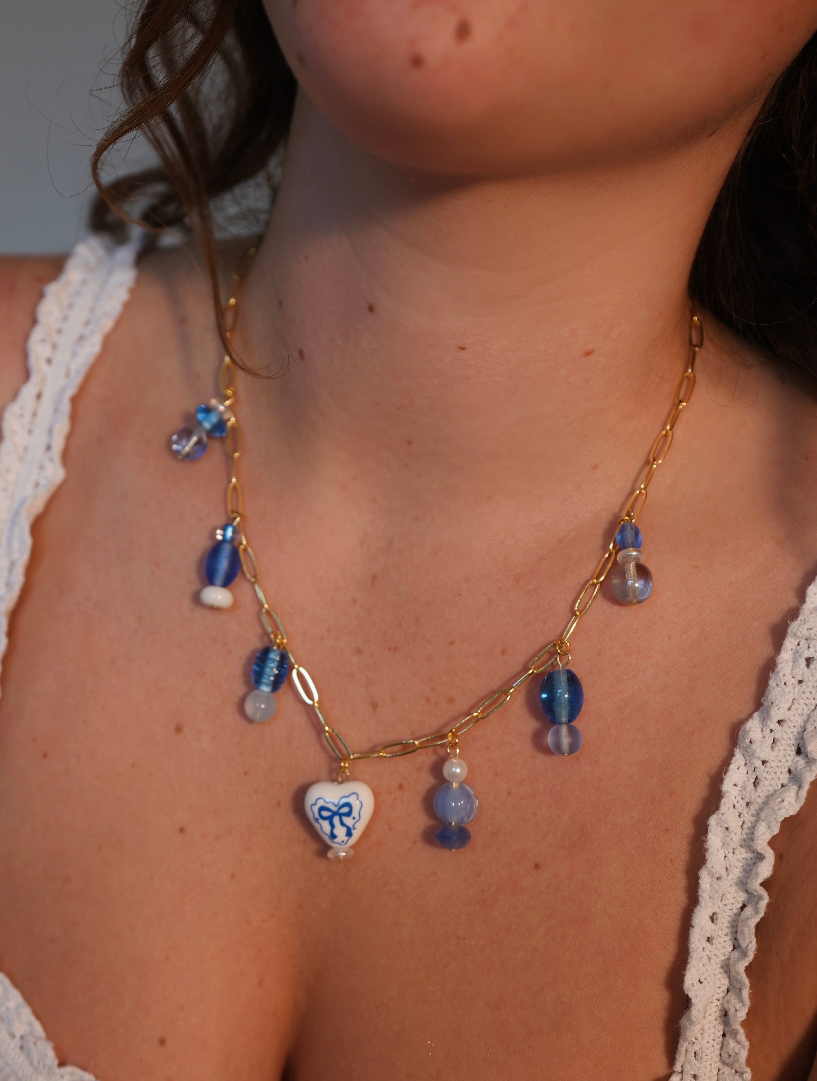 Baby Blues Charm Necklace