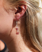 Pink Stacked Earrings