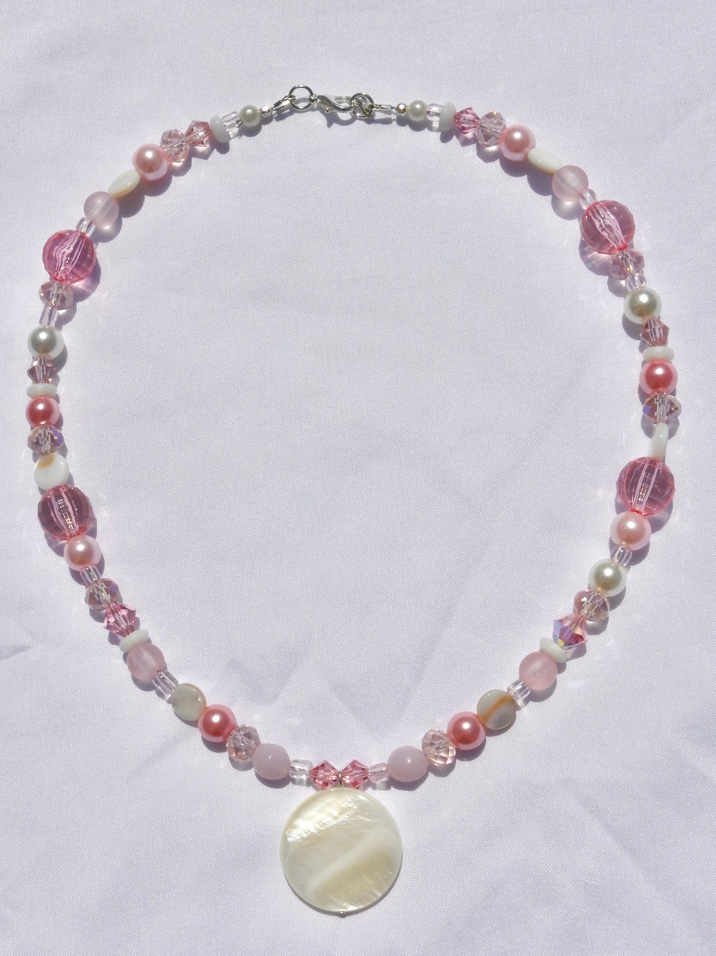 Blush Pink Beaded Necklace