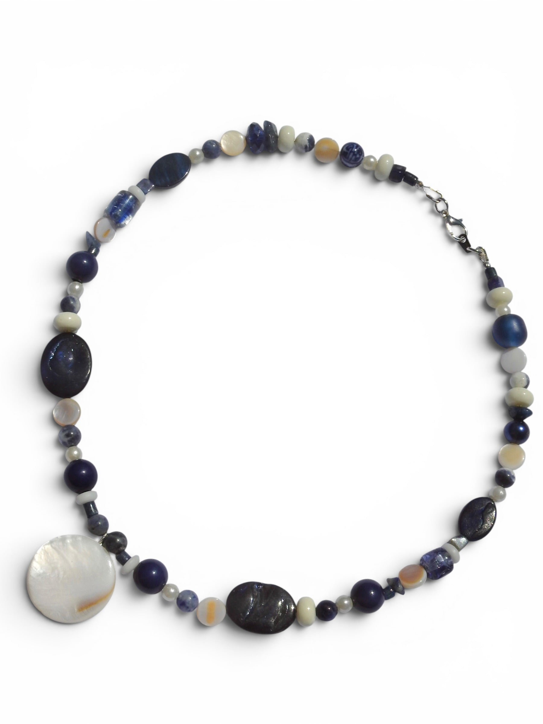 Blue Stone Beaded Necklace