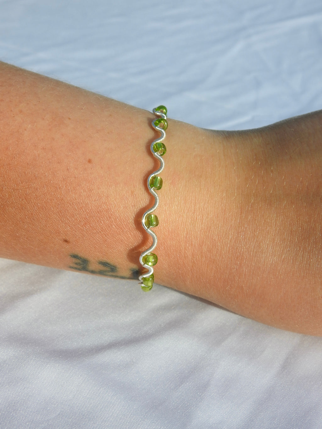 Peridot Wrapped Bracelet