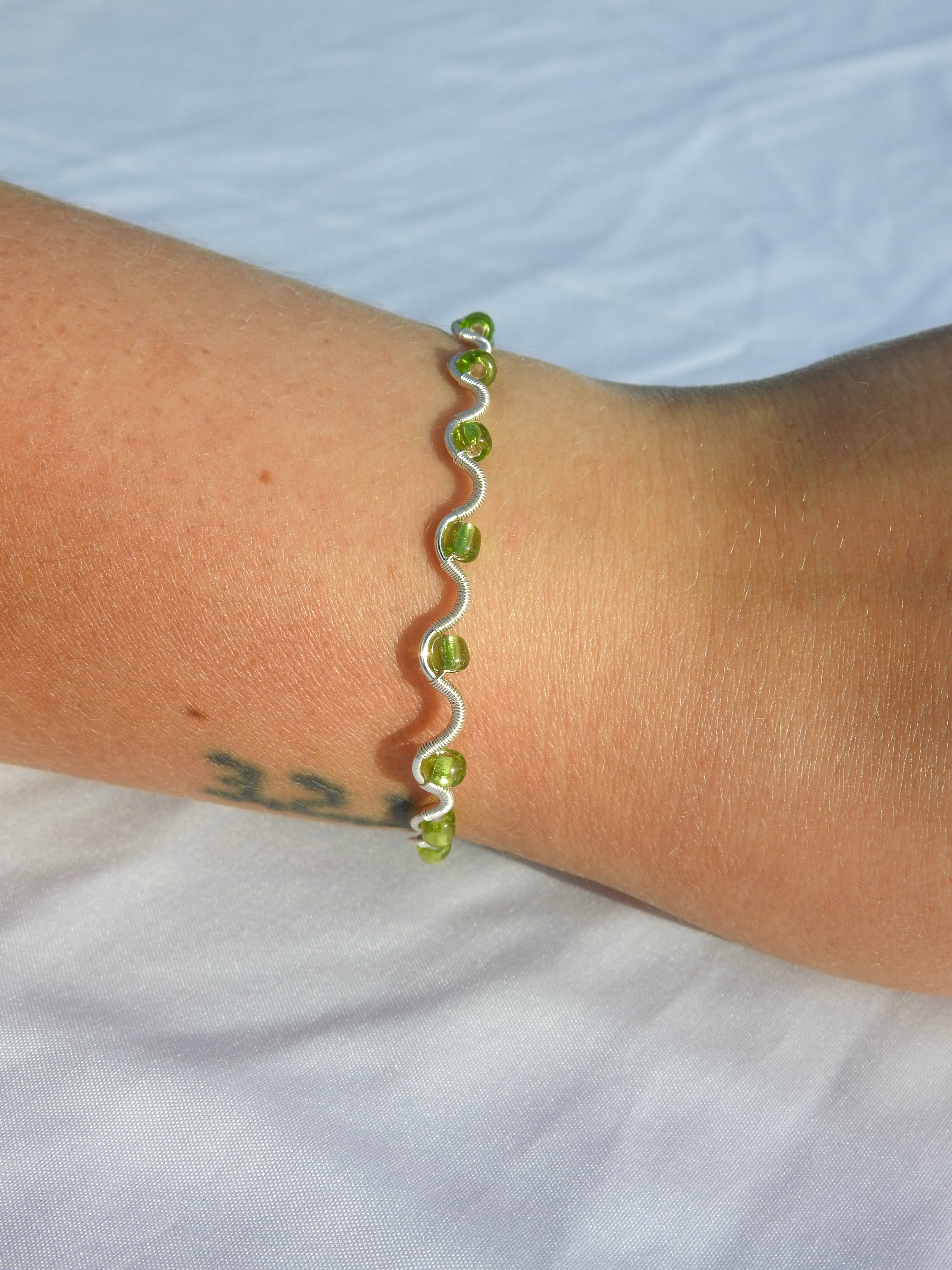 Peridot Wrapped Bracelet