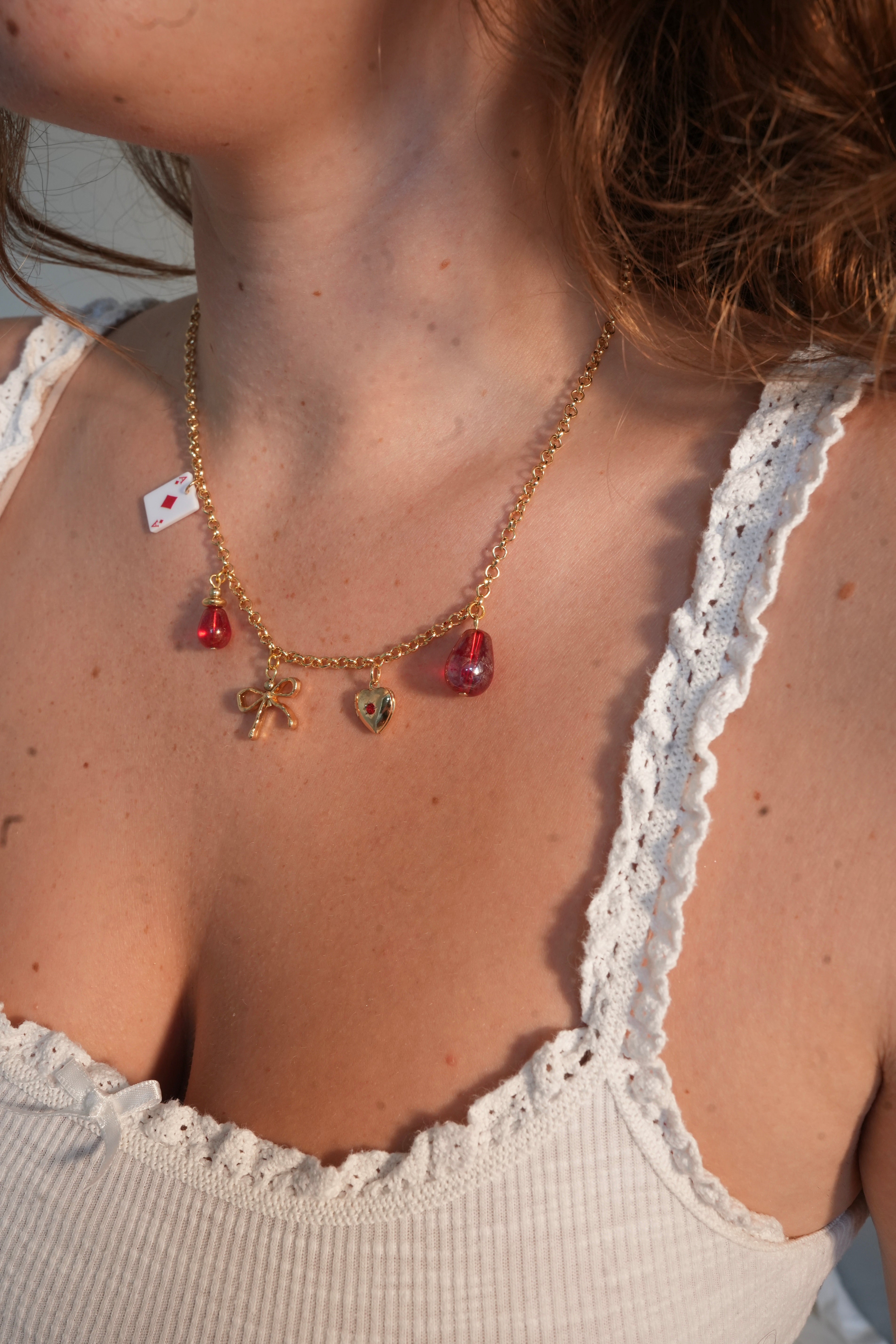 Better in Red Charm Necklace