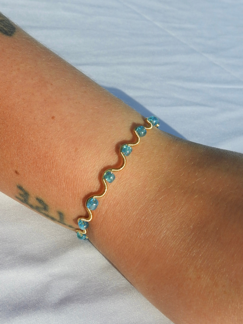 Blue Wrapped Bracelet