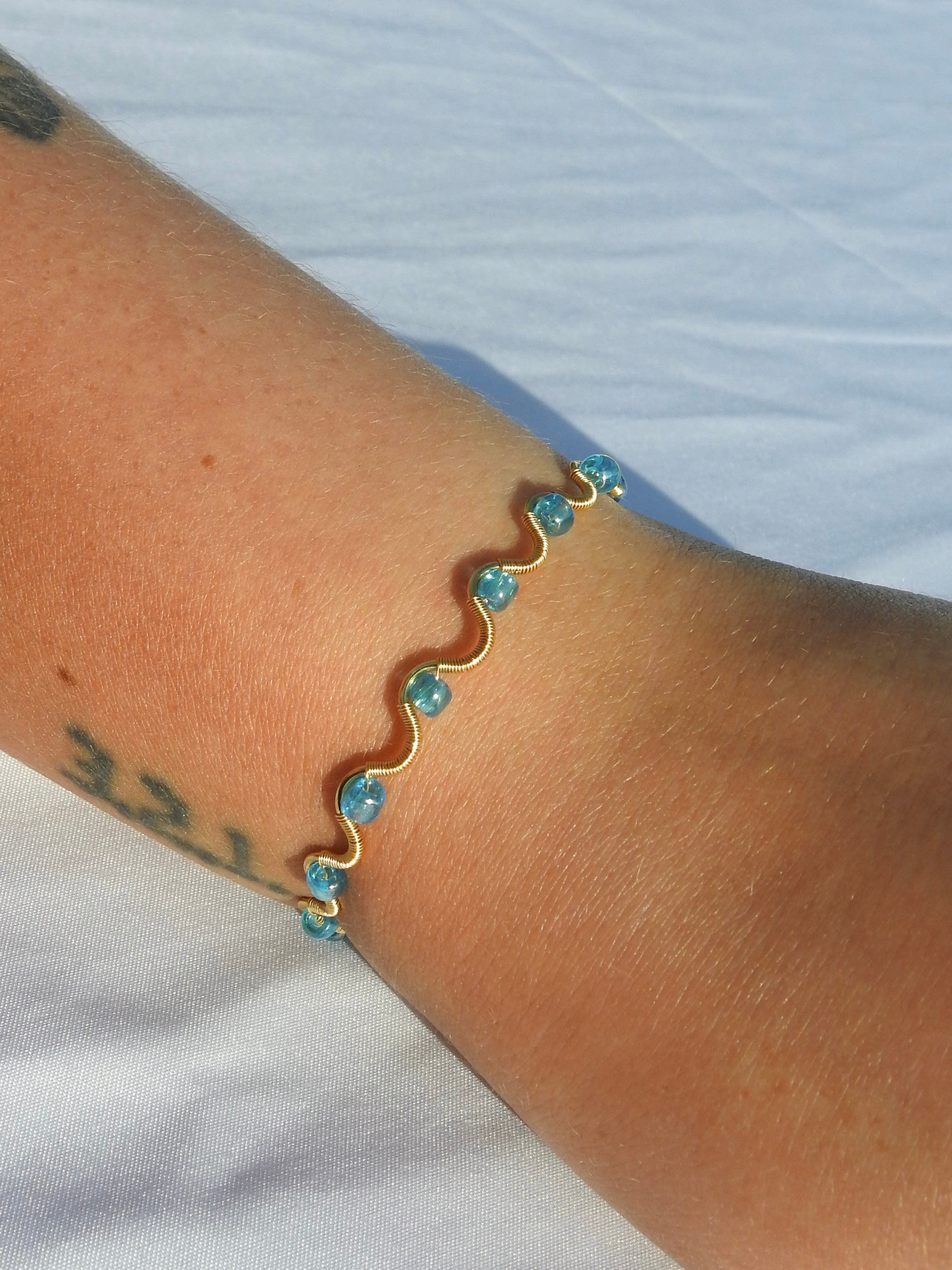 Blue Wrapped Bracelet