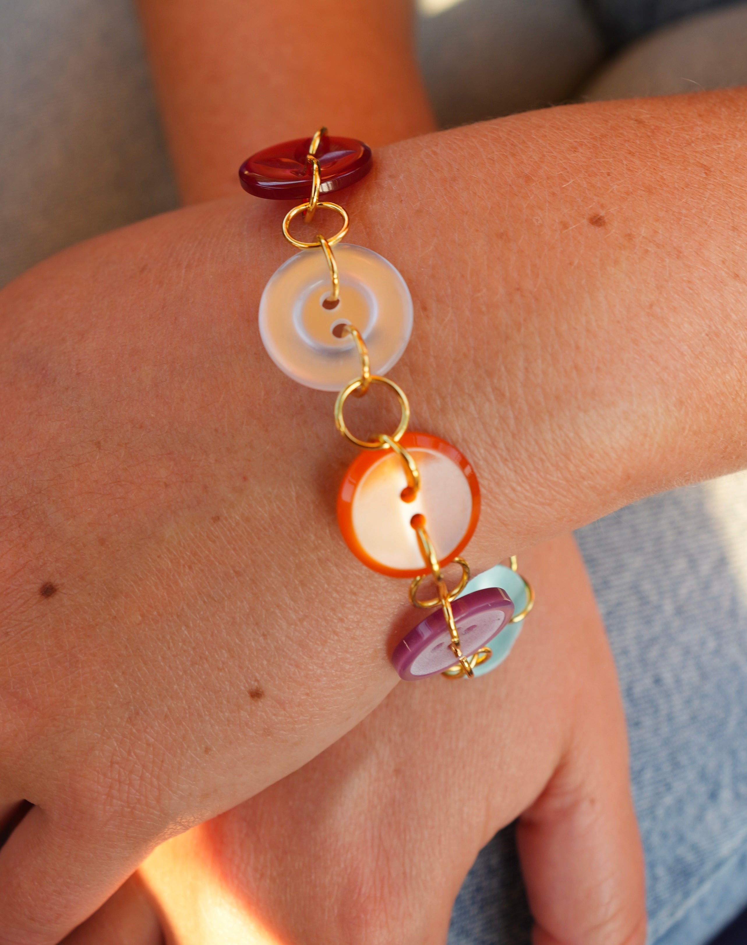 Colored Button Bracelet