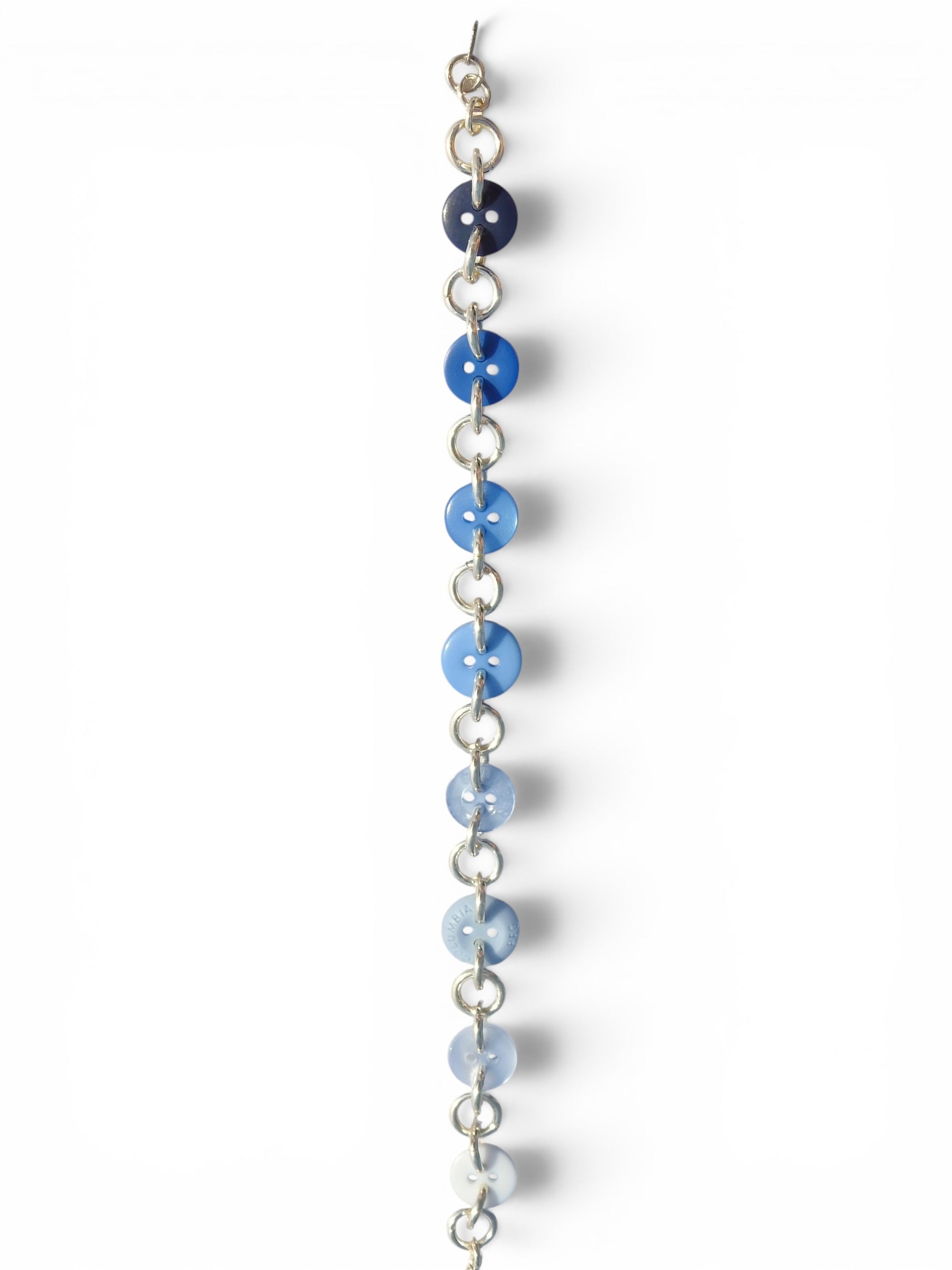 Blue Ombré Button Bracelet