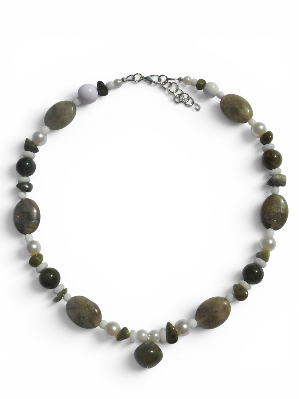 Olive Beaded Necklace