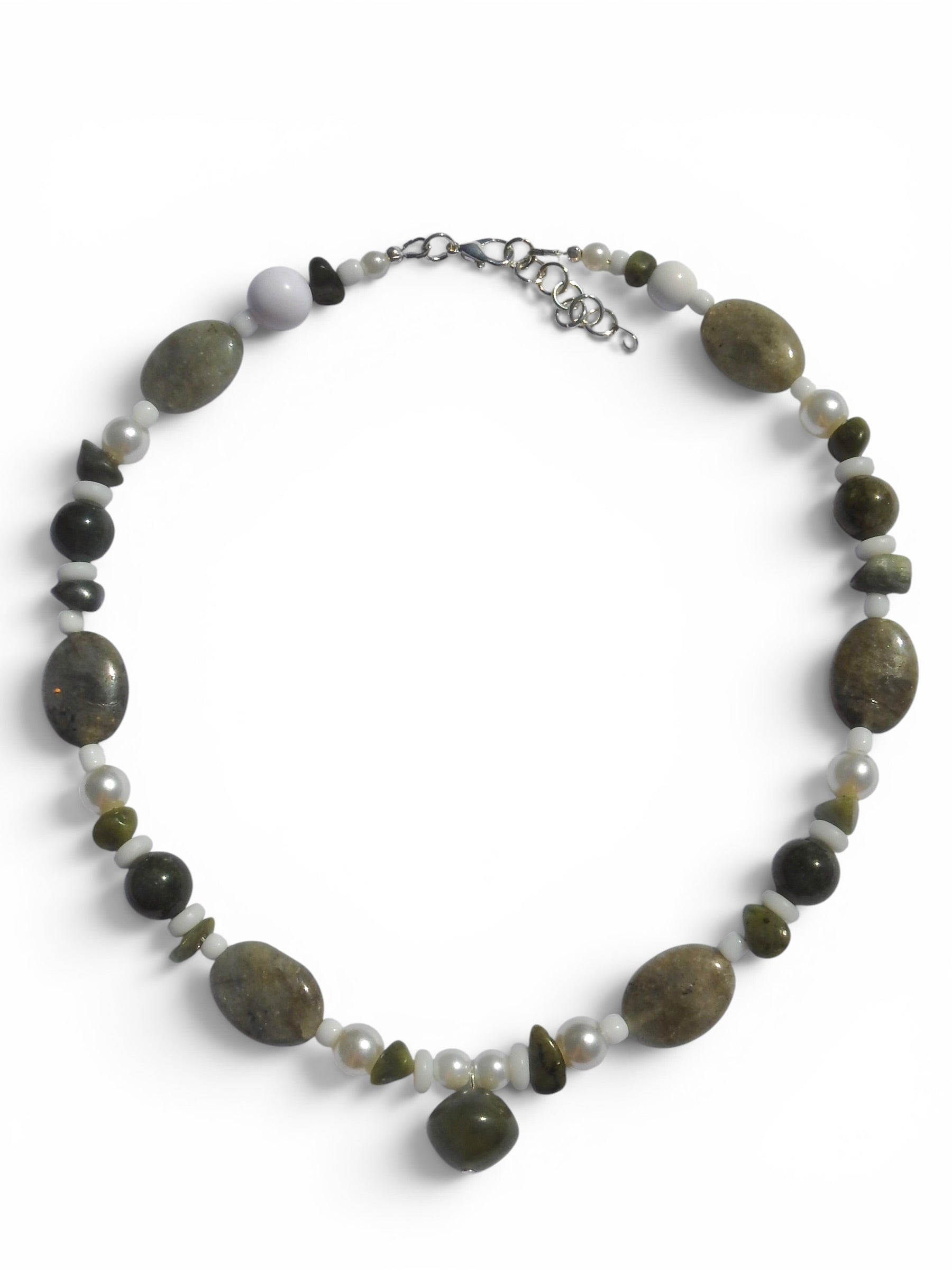 Olive Beaded Necklace