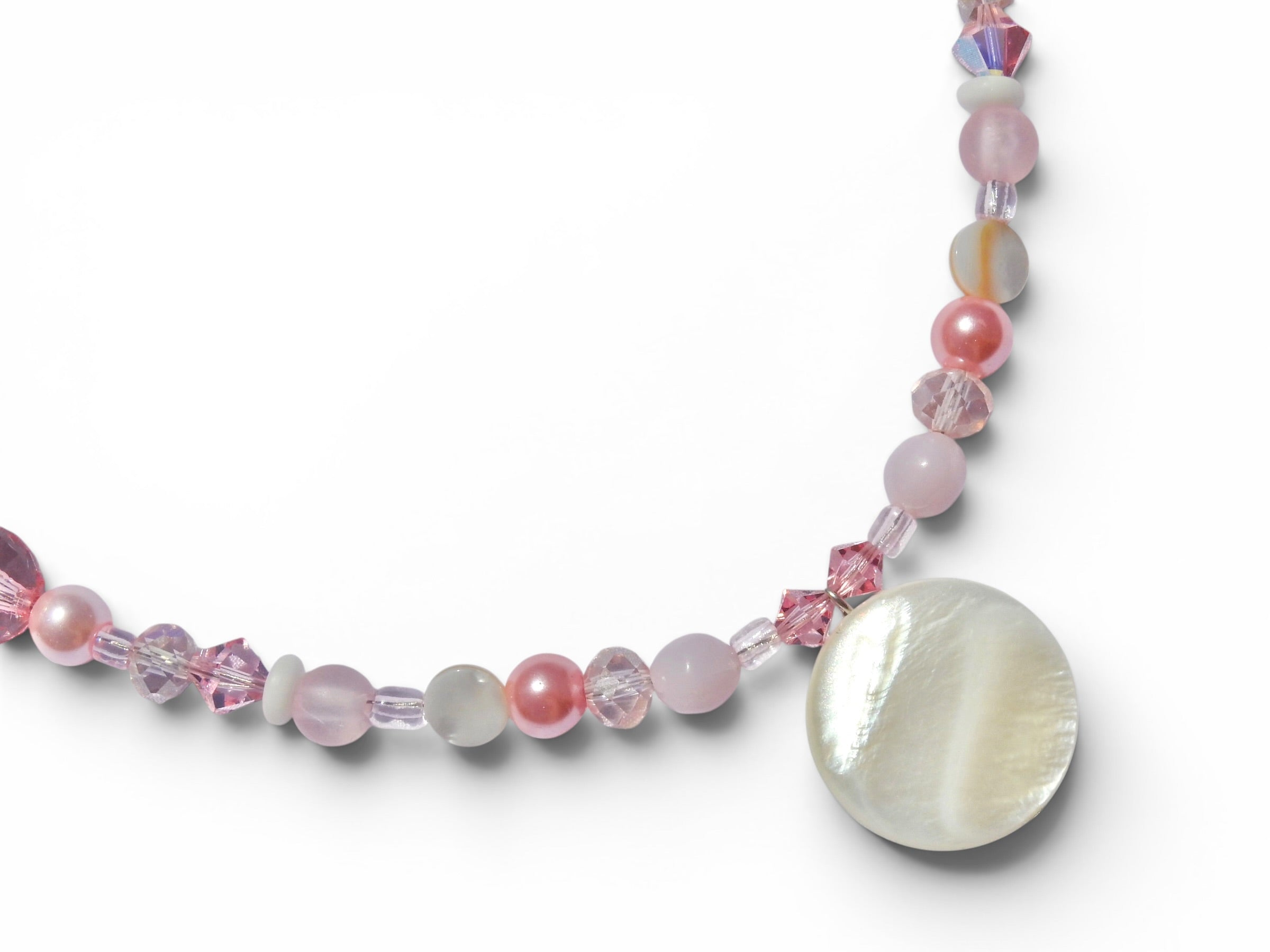 Blush Pink Beaded Necklace