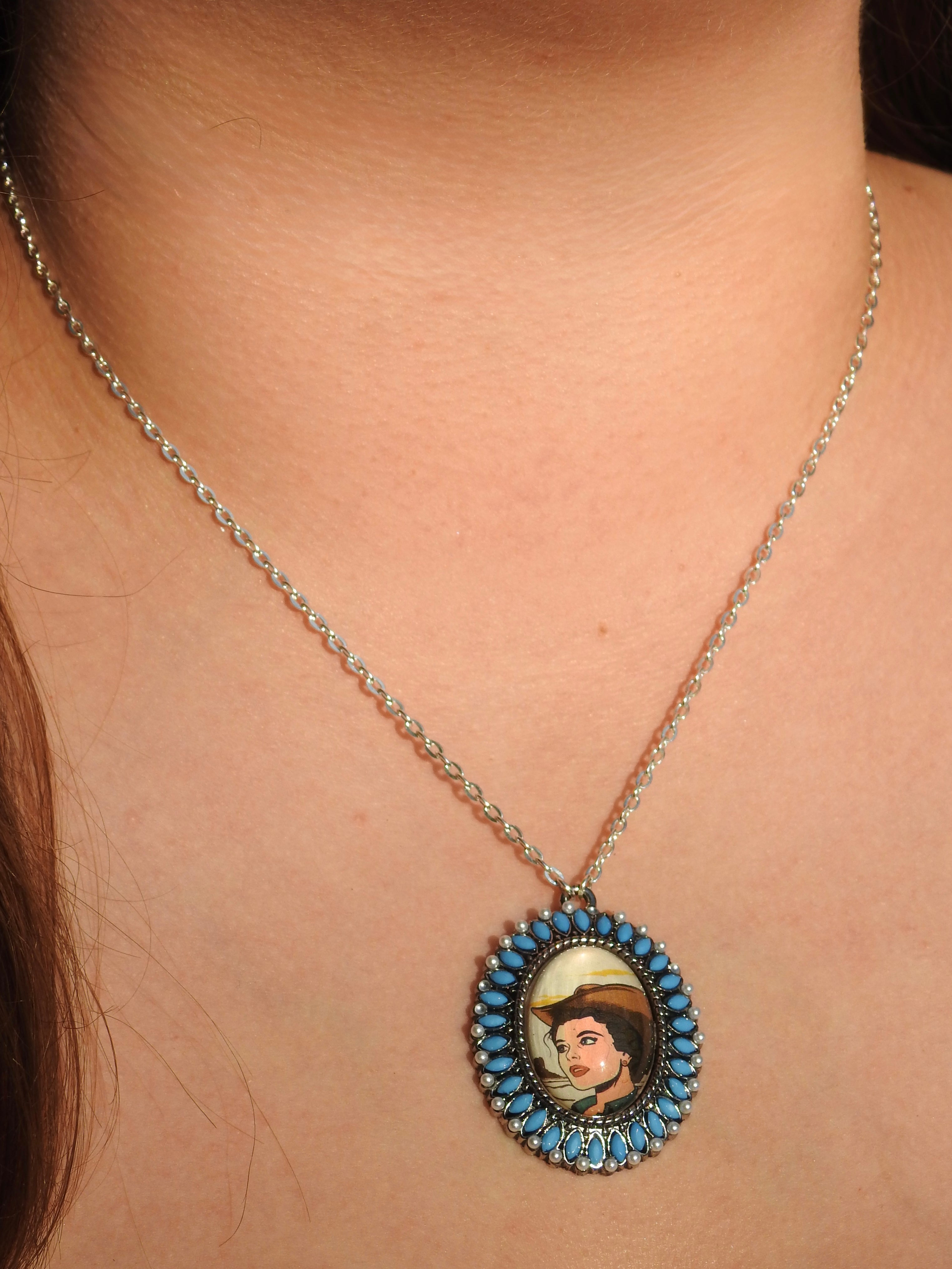 Cowgirl Cameo Necklace