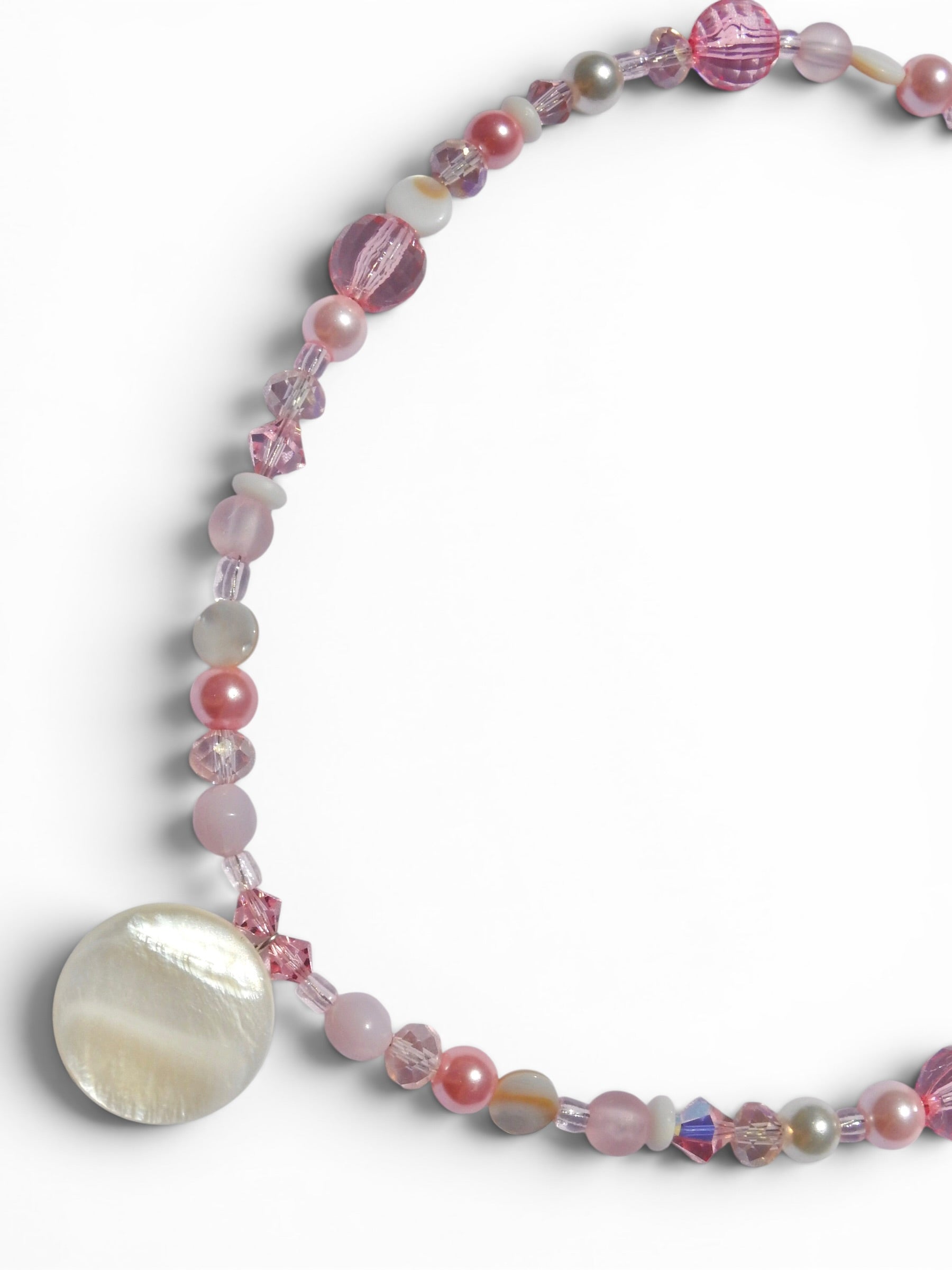 Blush Pink Beaded Necklace