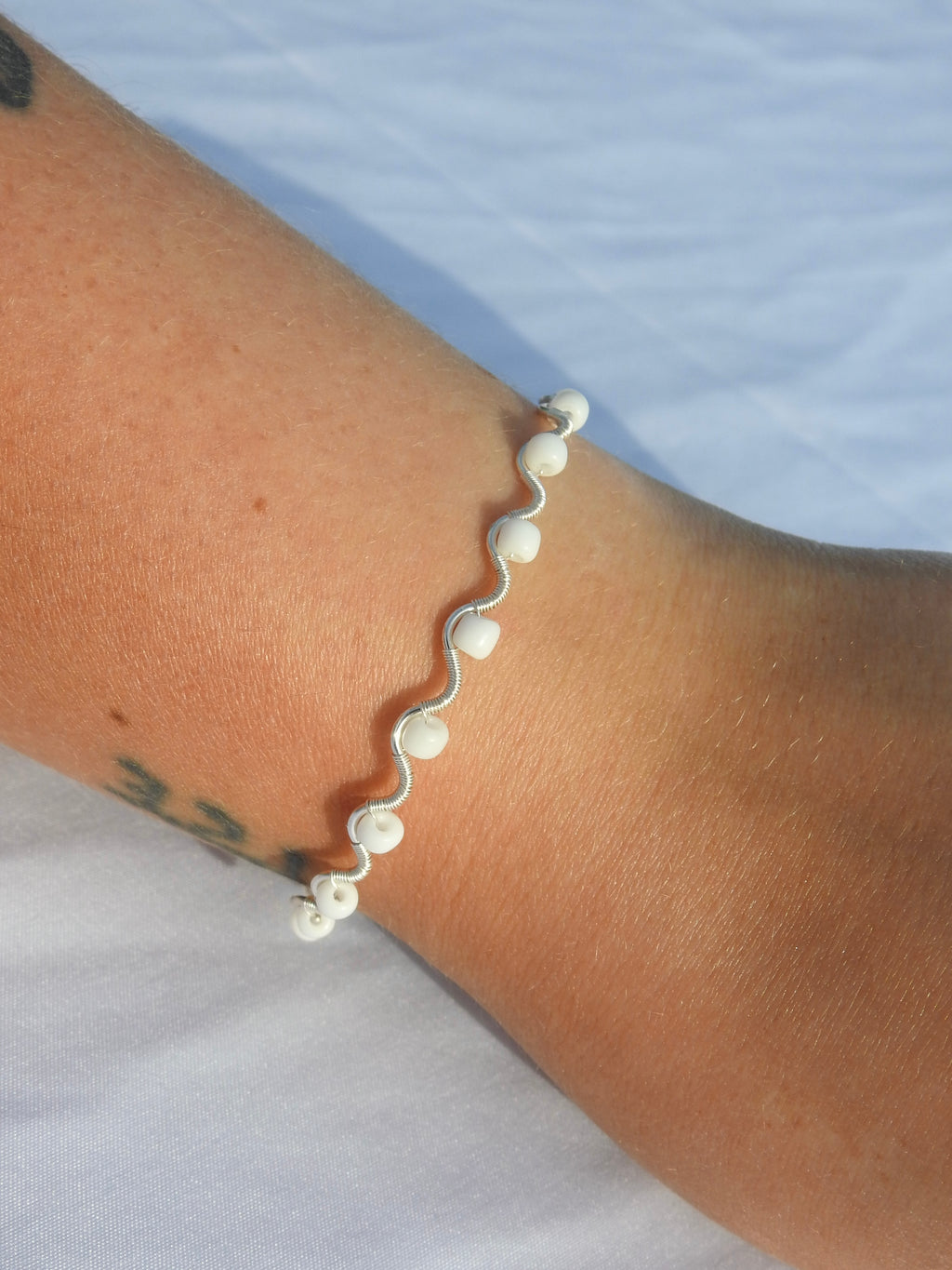 White Wrapped Bracelet