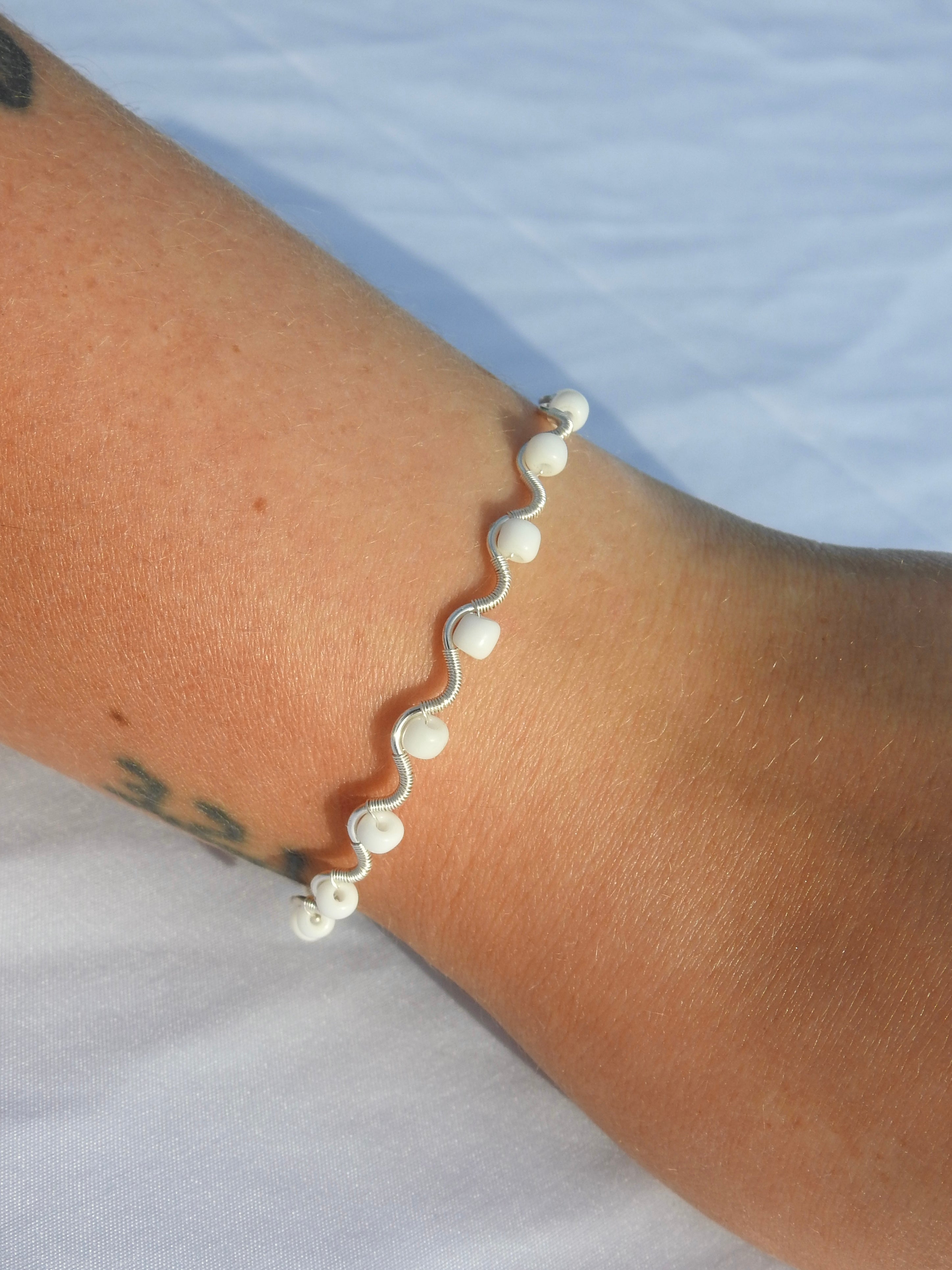 White Wrapped Bracelet
