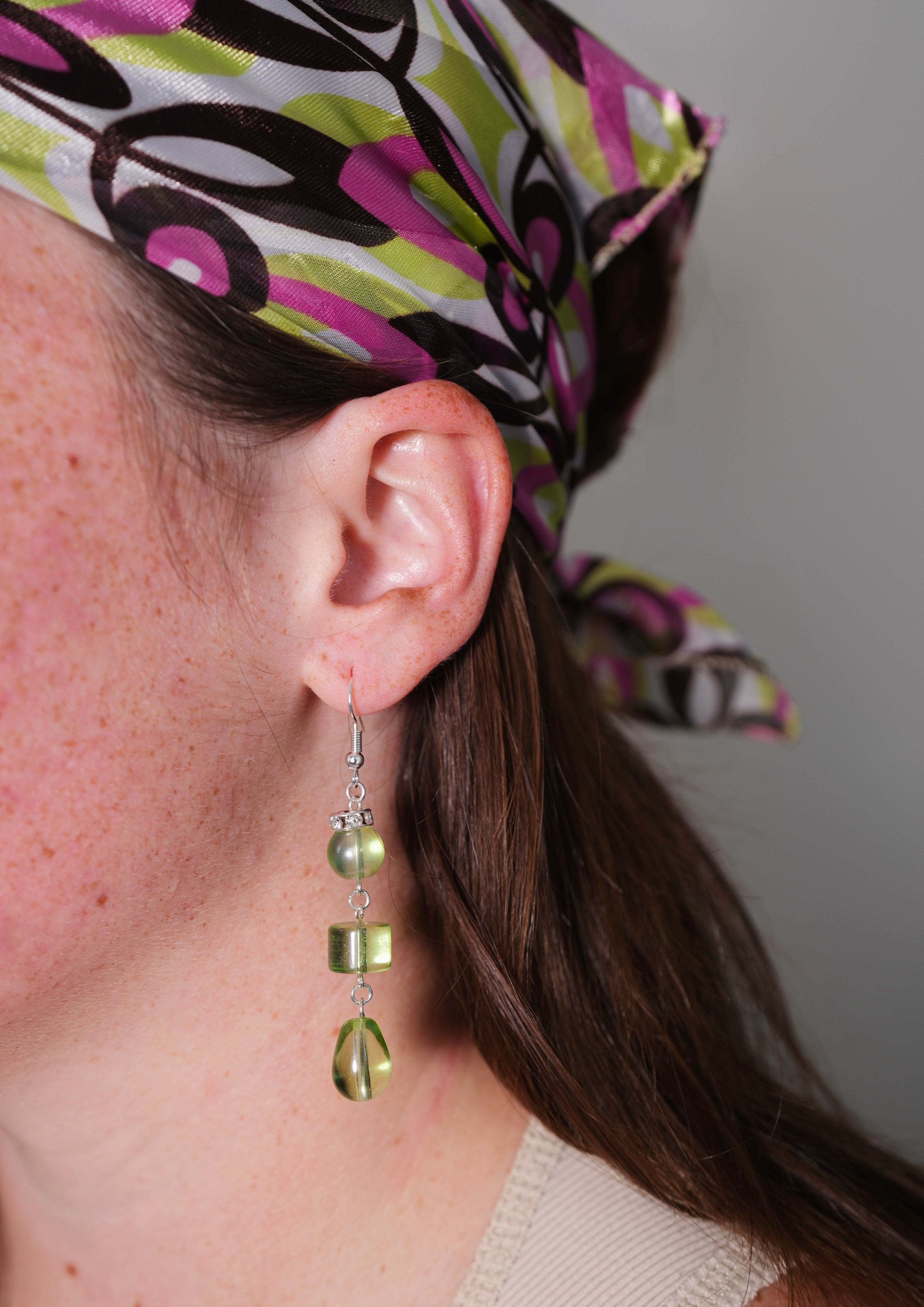 Glowing Green Earrings