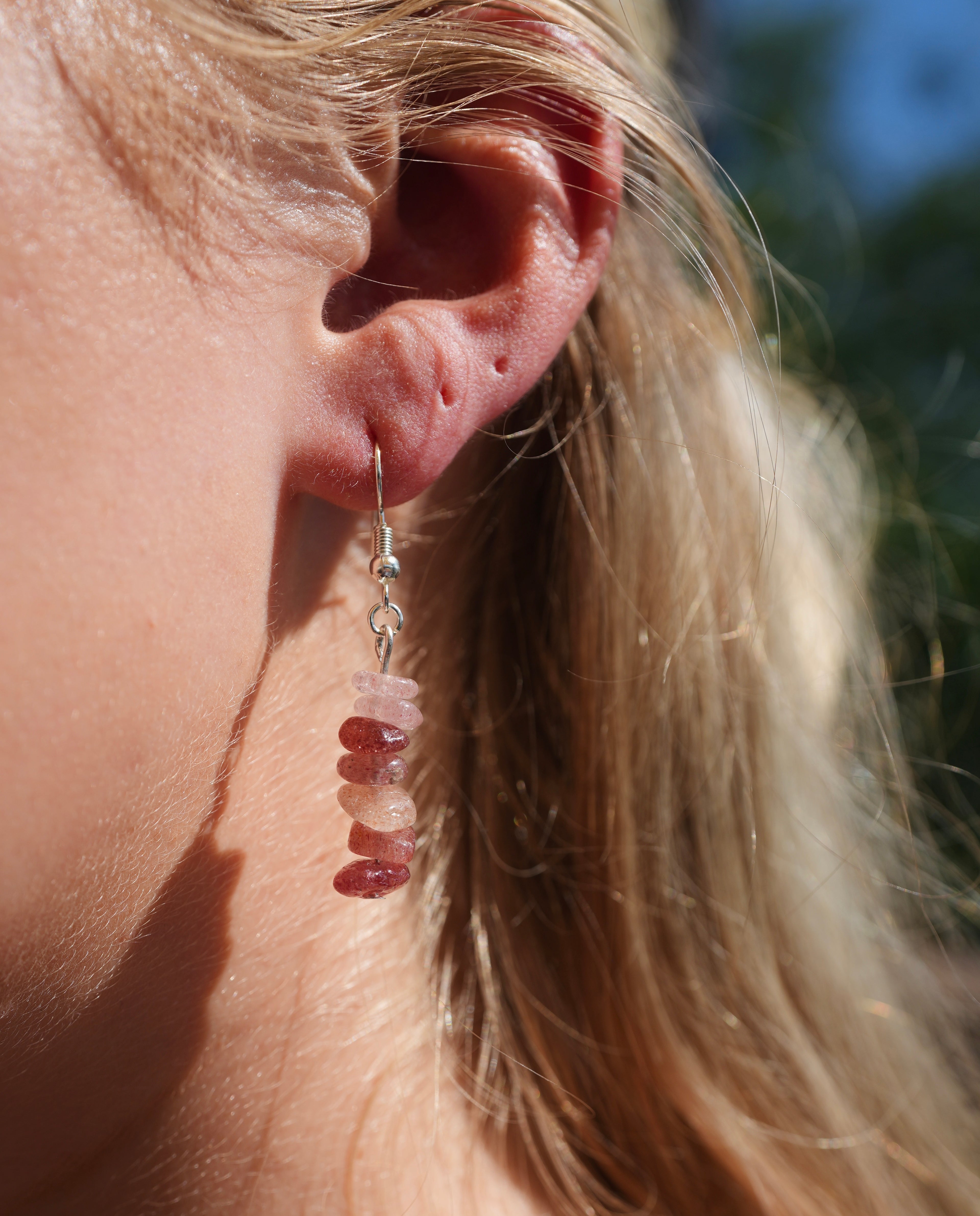 Pink Stacked Earrings