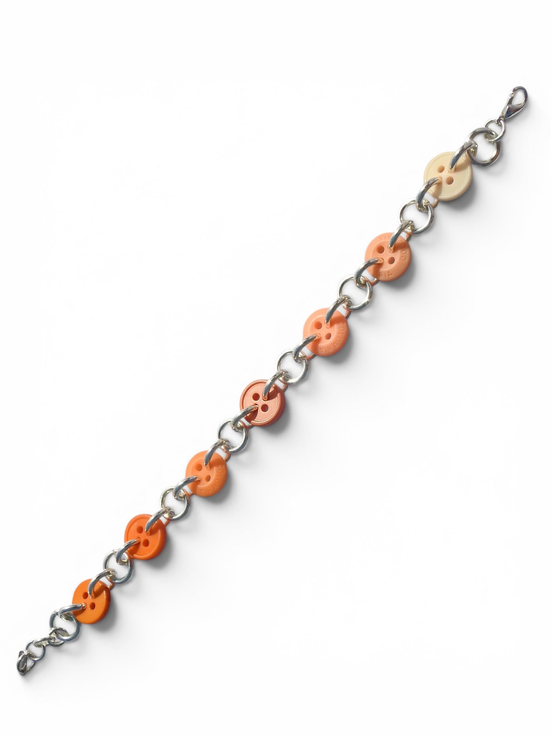 Coral Ombré Button Bracelet