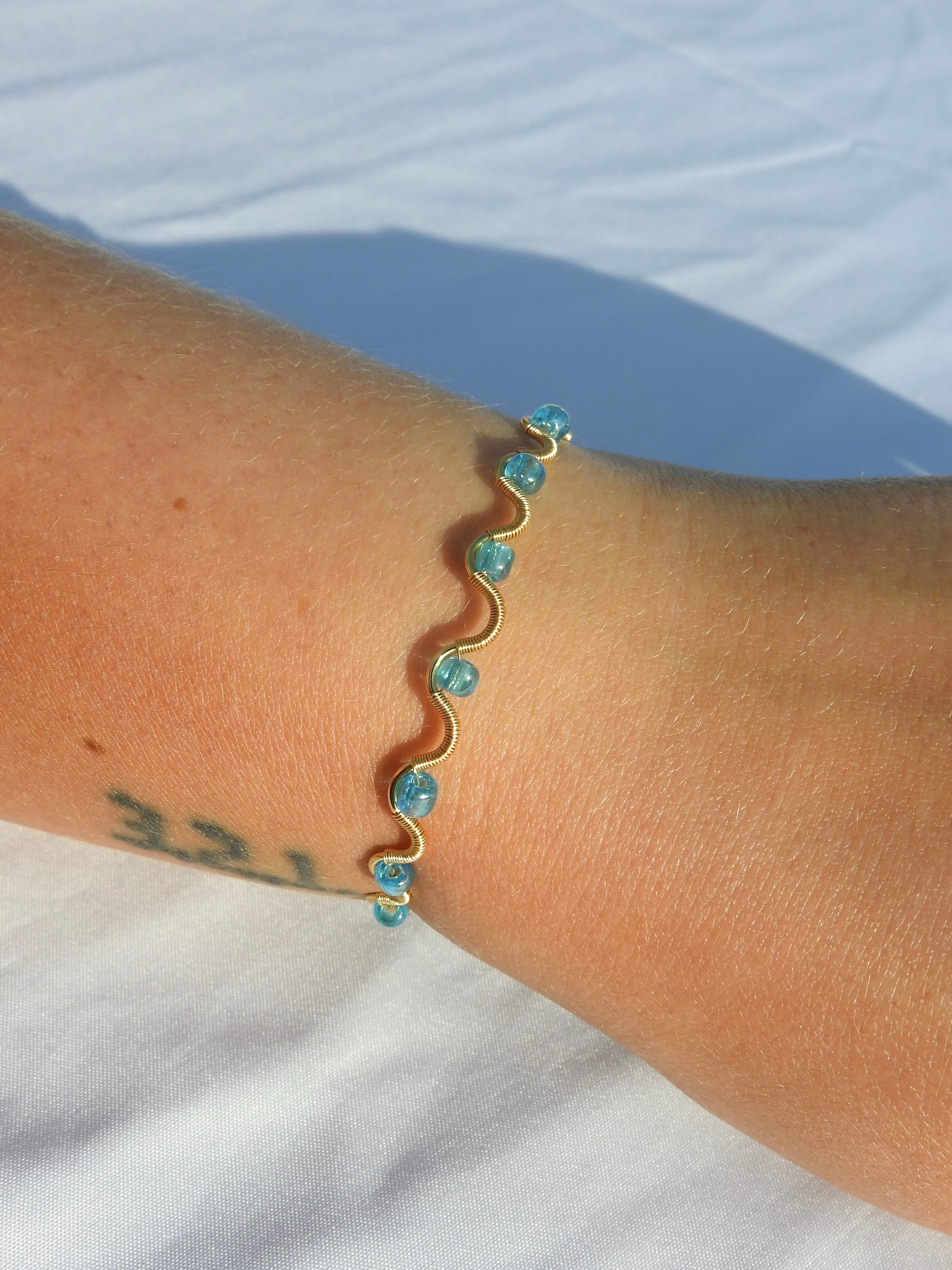 Blue Wrapped Bracelet