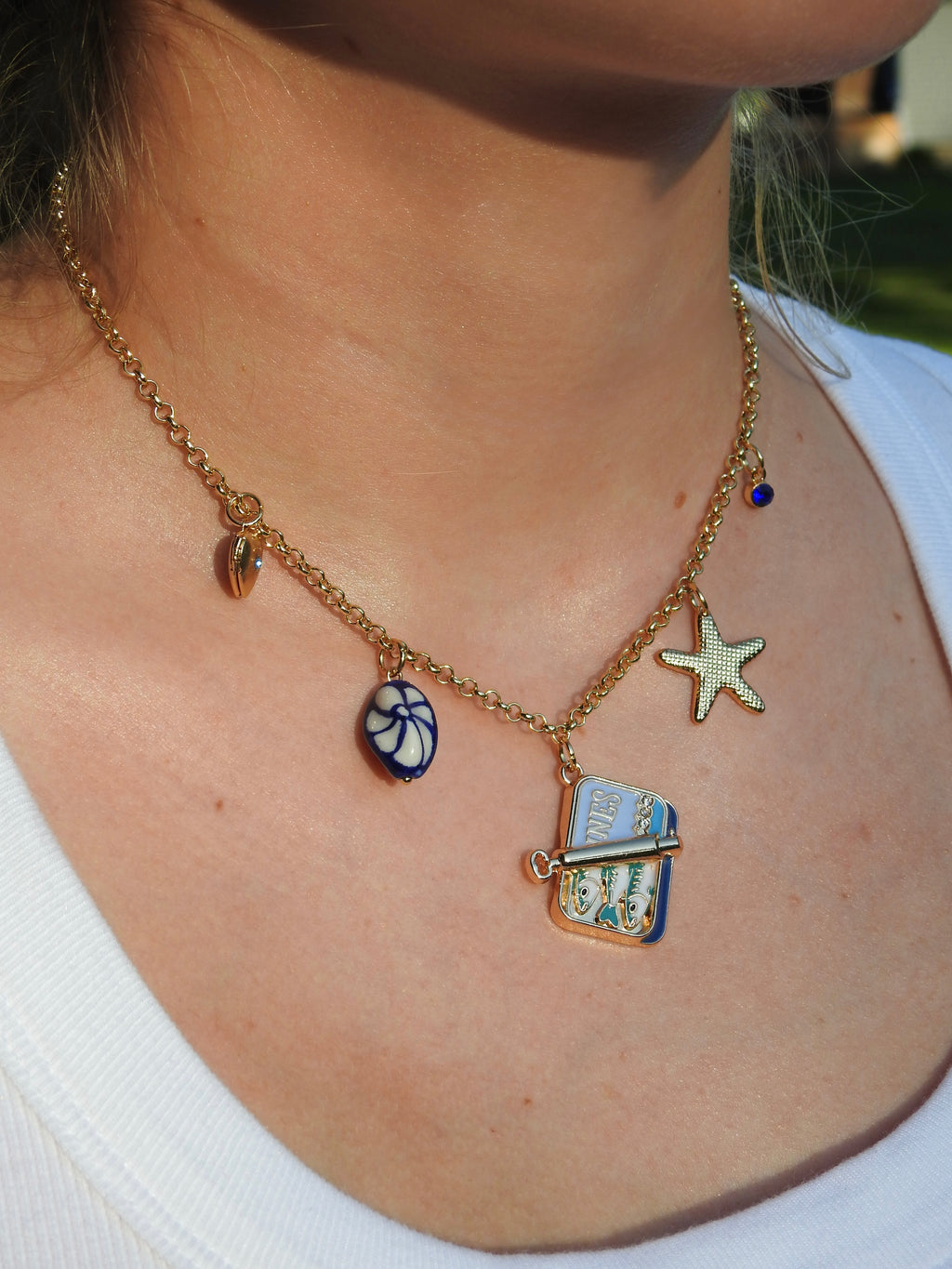 Sardine Charm Necklace