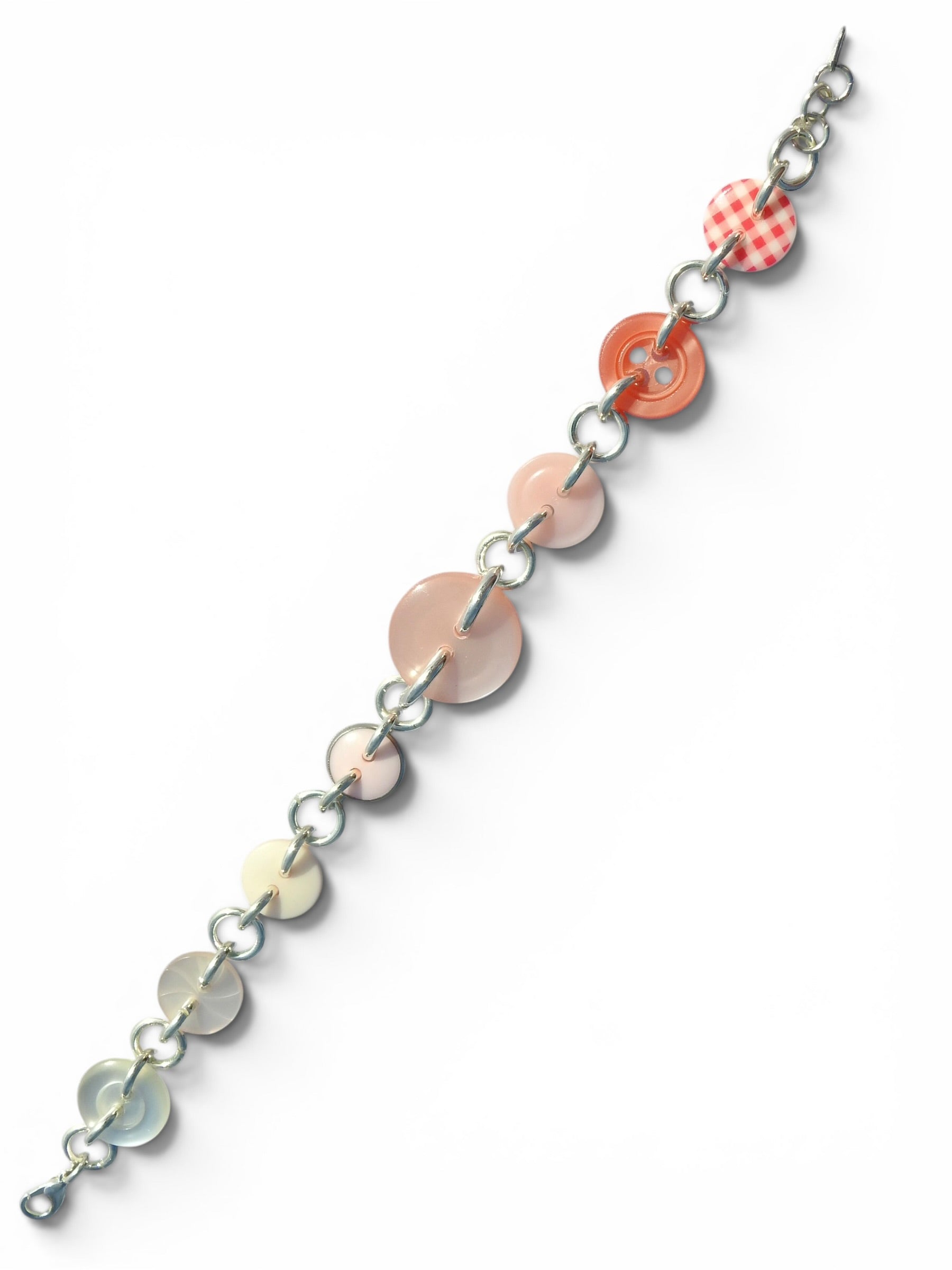 Pinky Ombré Button Bracelet