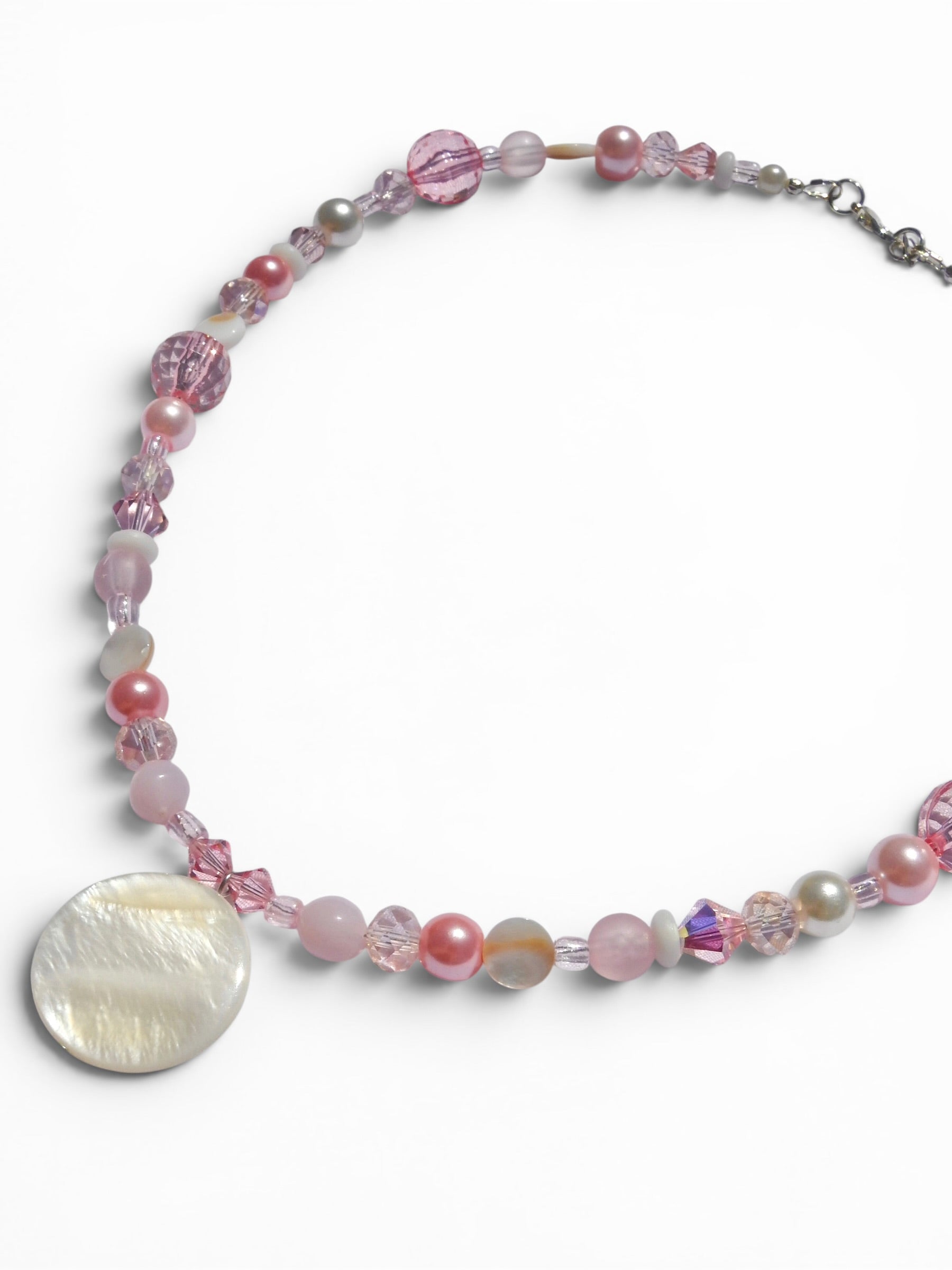 Blush Pink Beaded Necklace