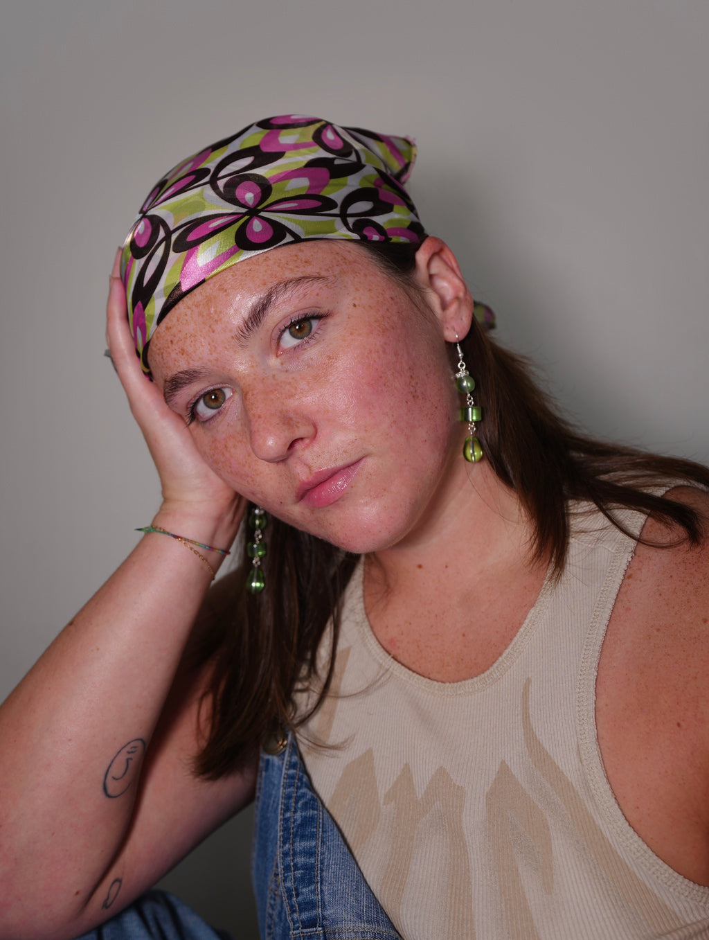 Glowing Green Earrings
