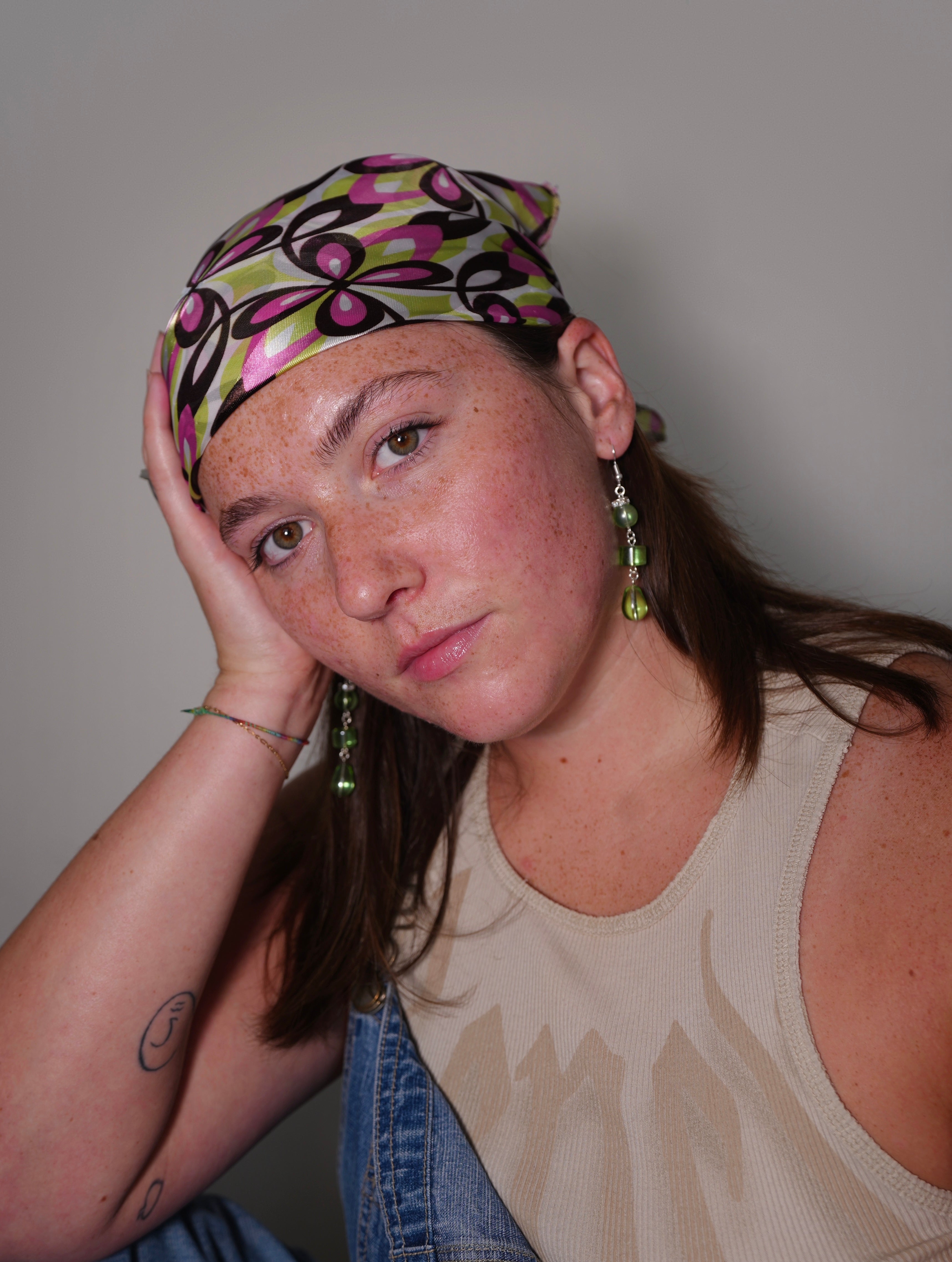 Glowing Green Earrings