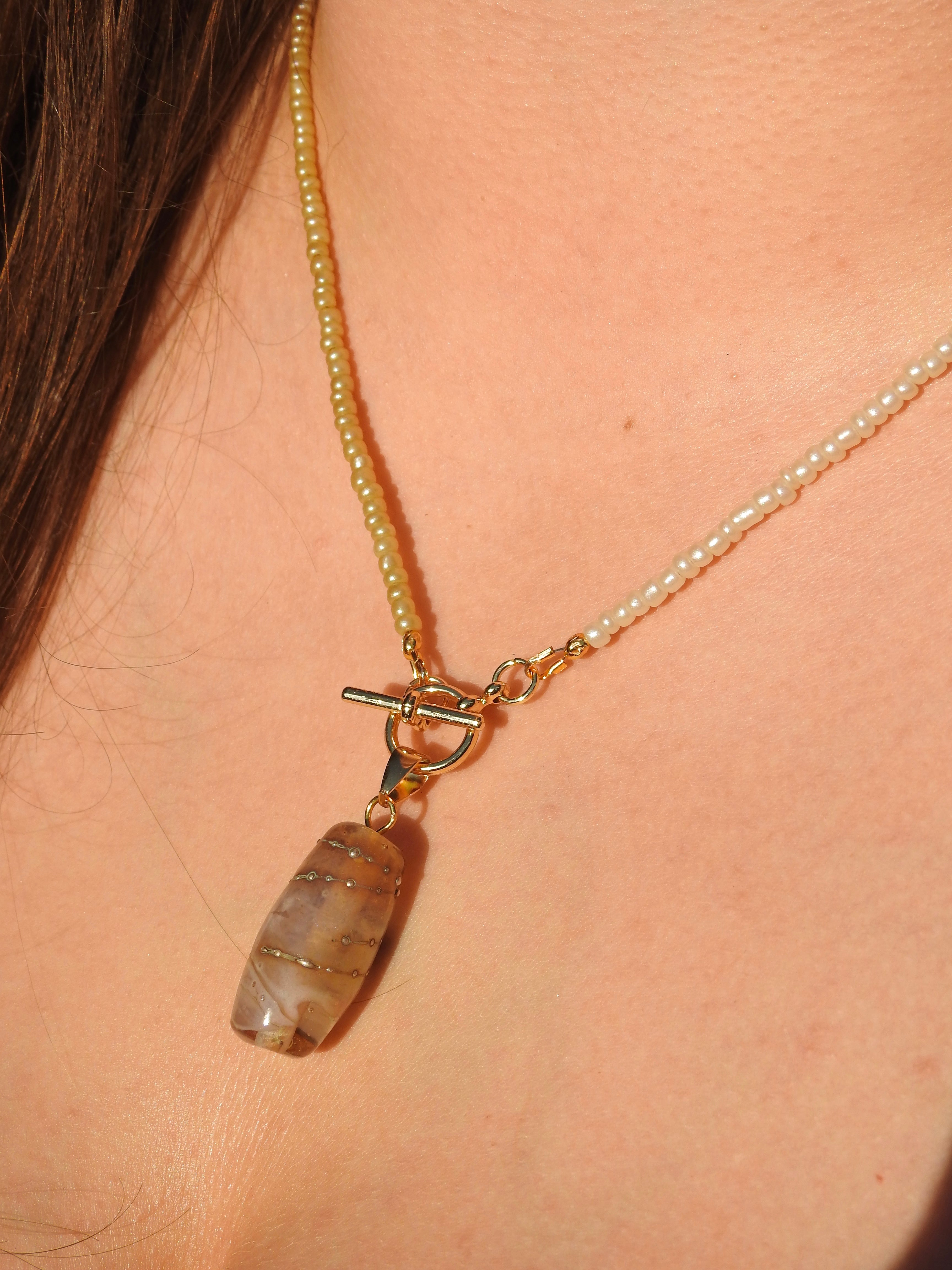 Taupe Split Necklace