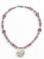 Blush Pink Beaded Necklace