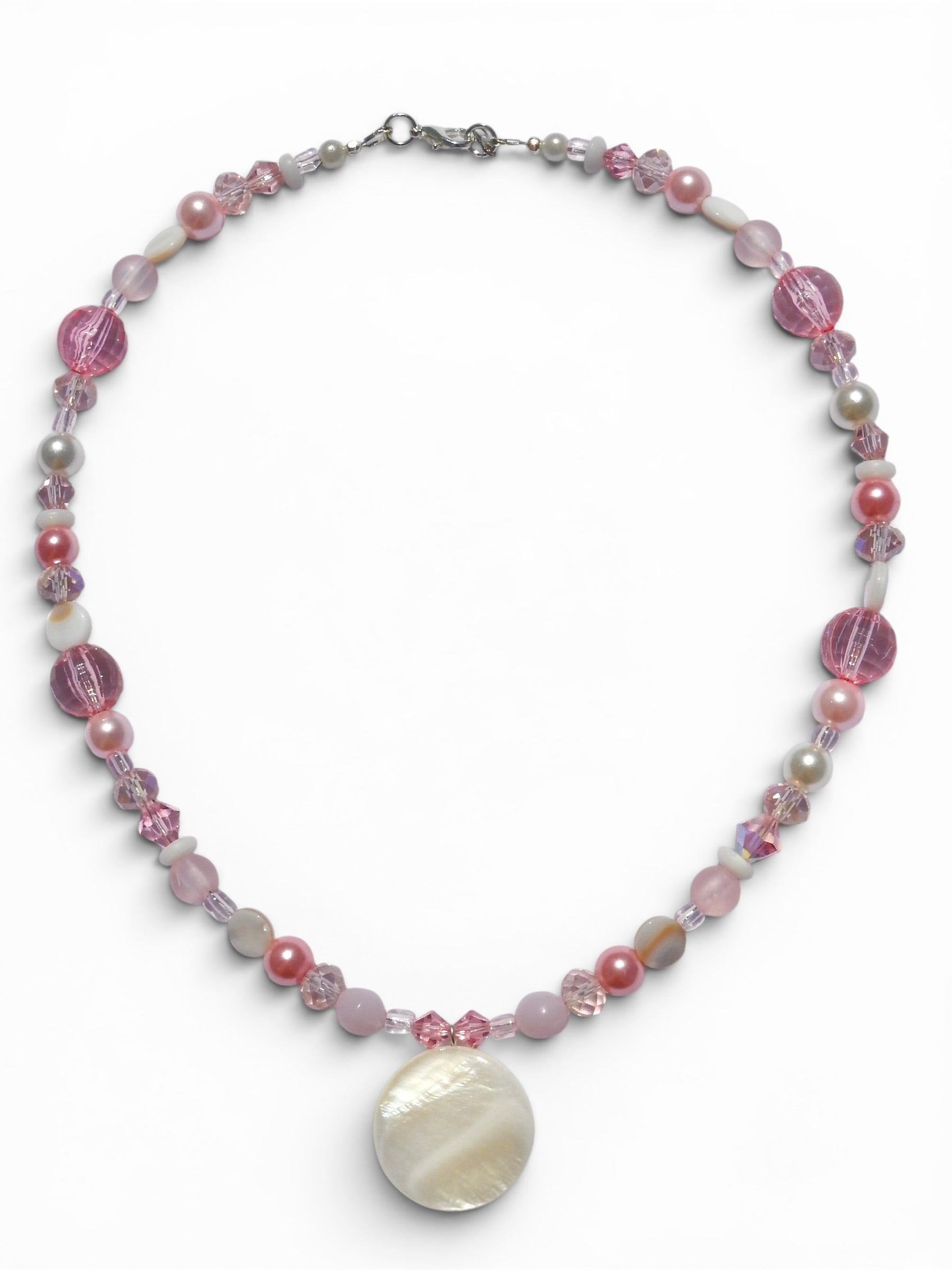 Blush Pink Beaded Necklace