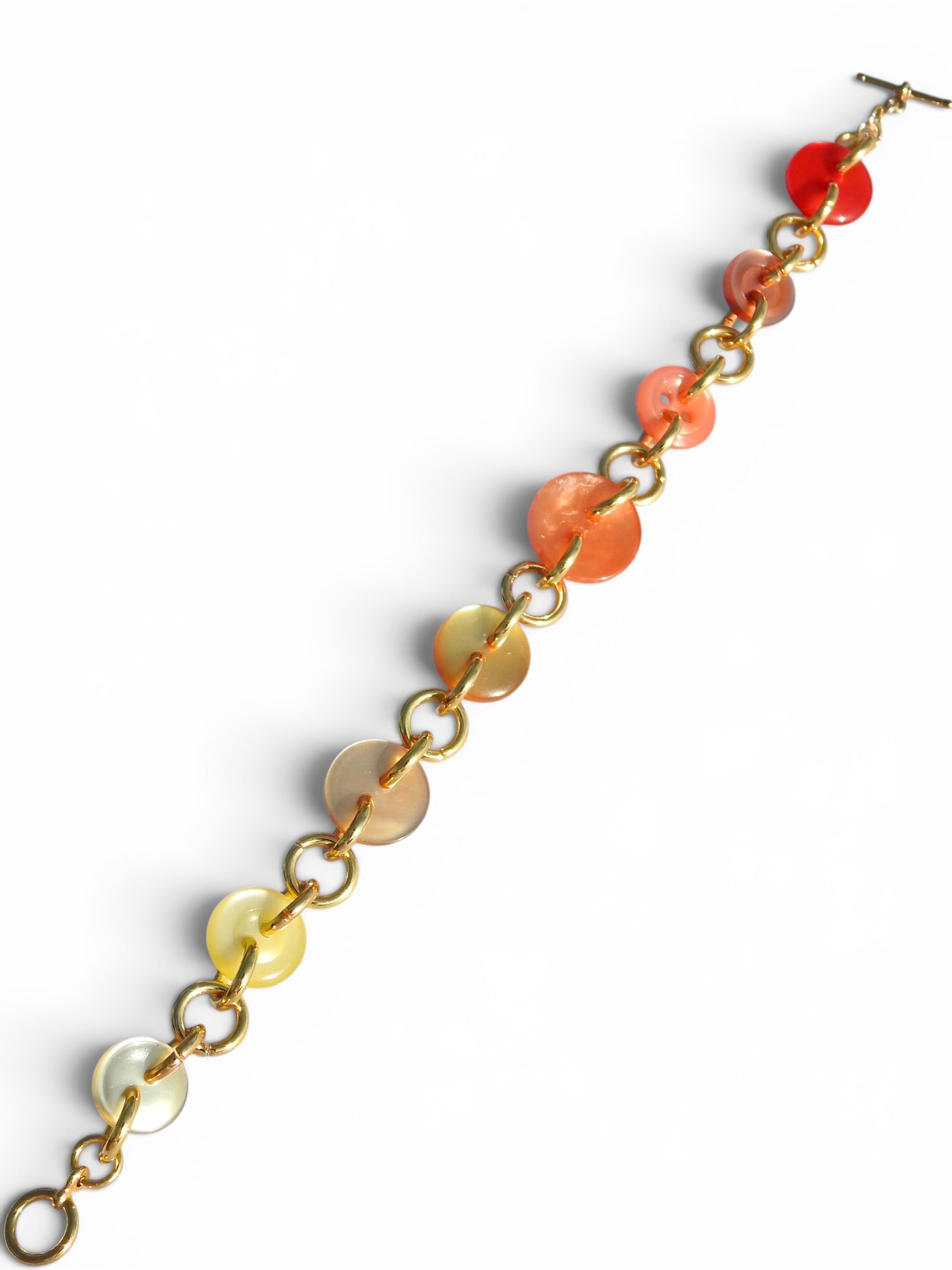 Warm Ombré Button Bracelet