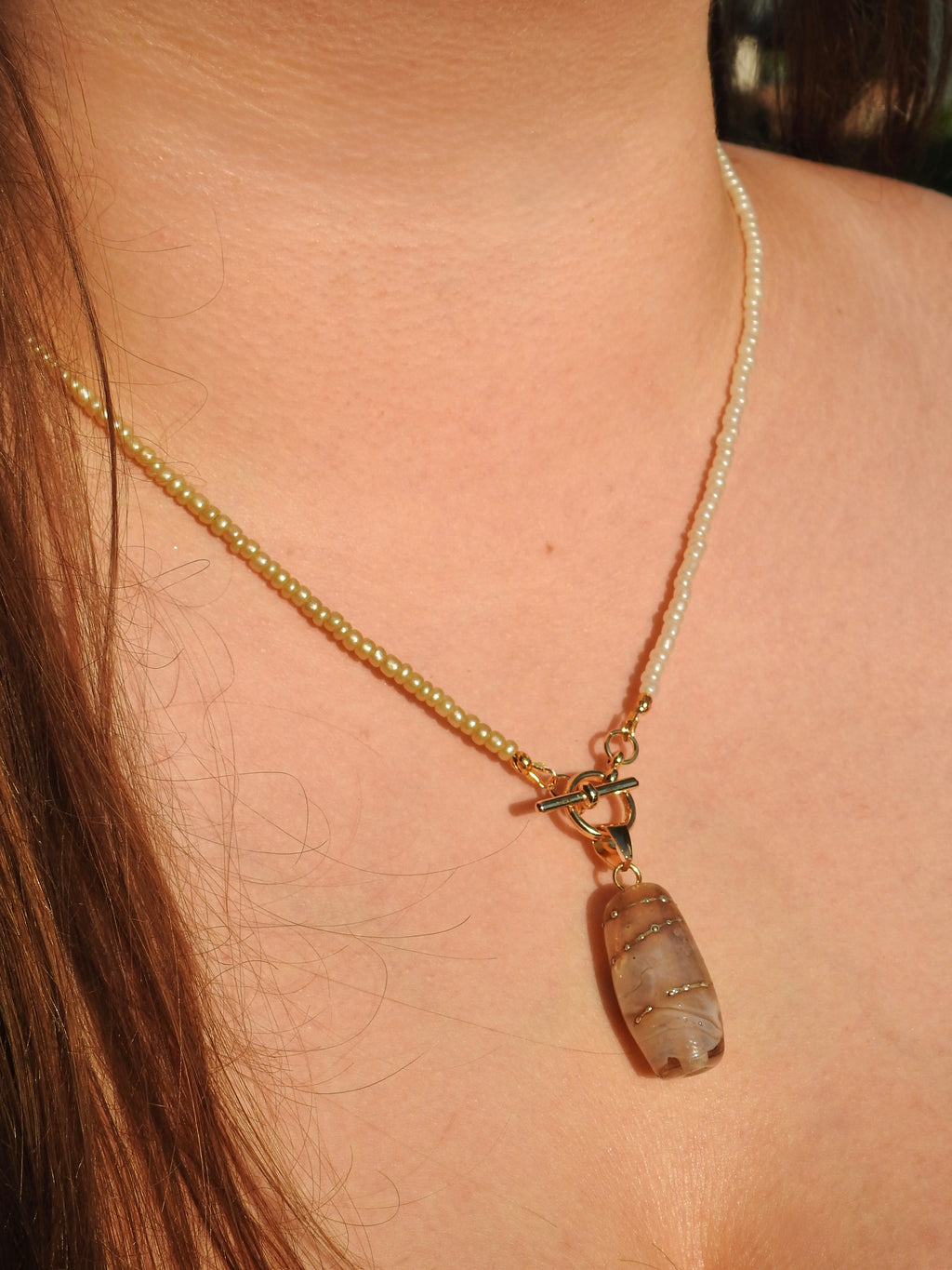 Taupe Split Necklace