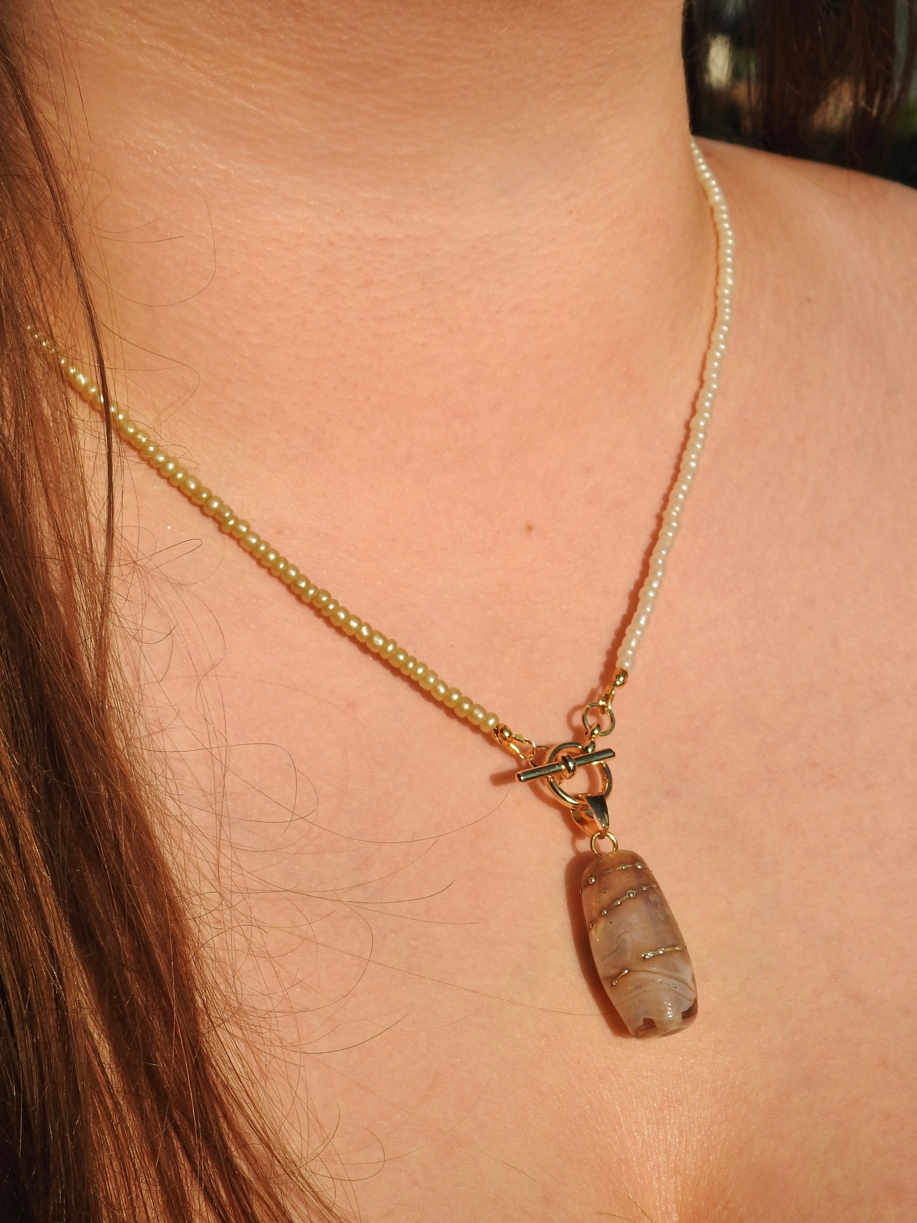 Taupe Split Necklace