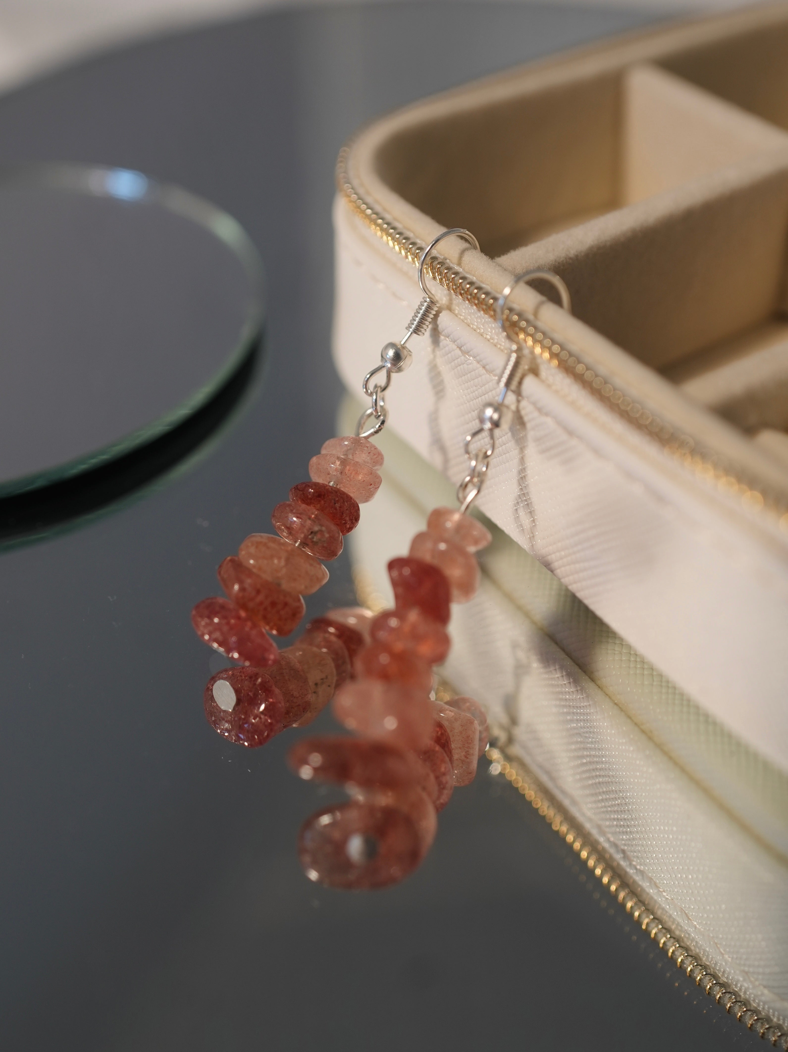 Pink Stacked Earrings