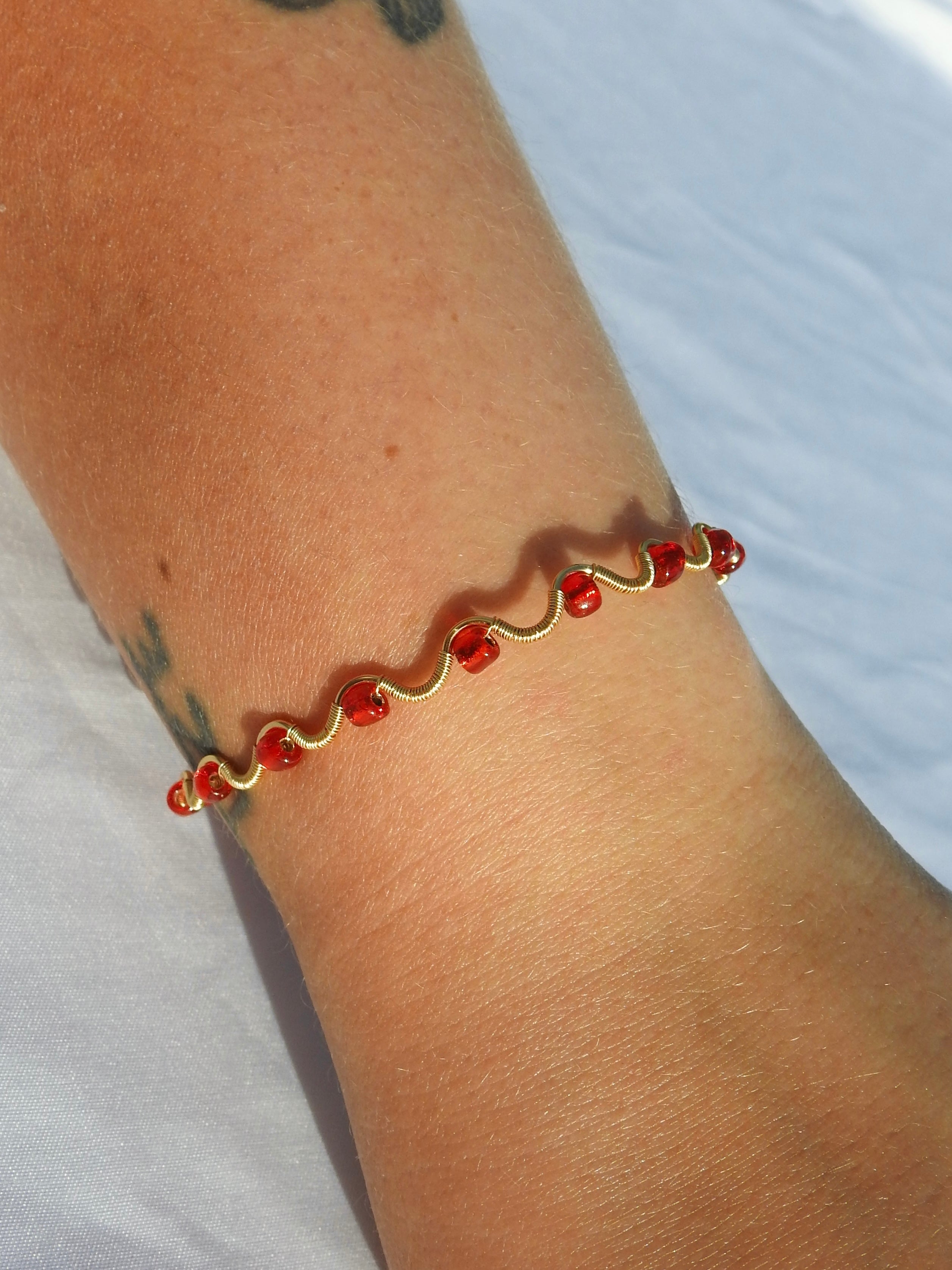 Red Wrapped Bracelet