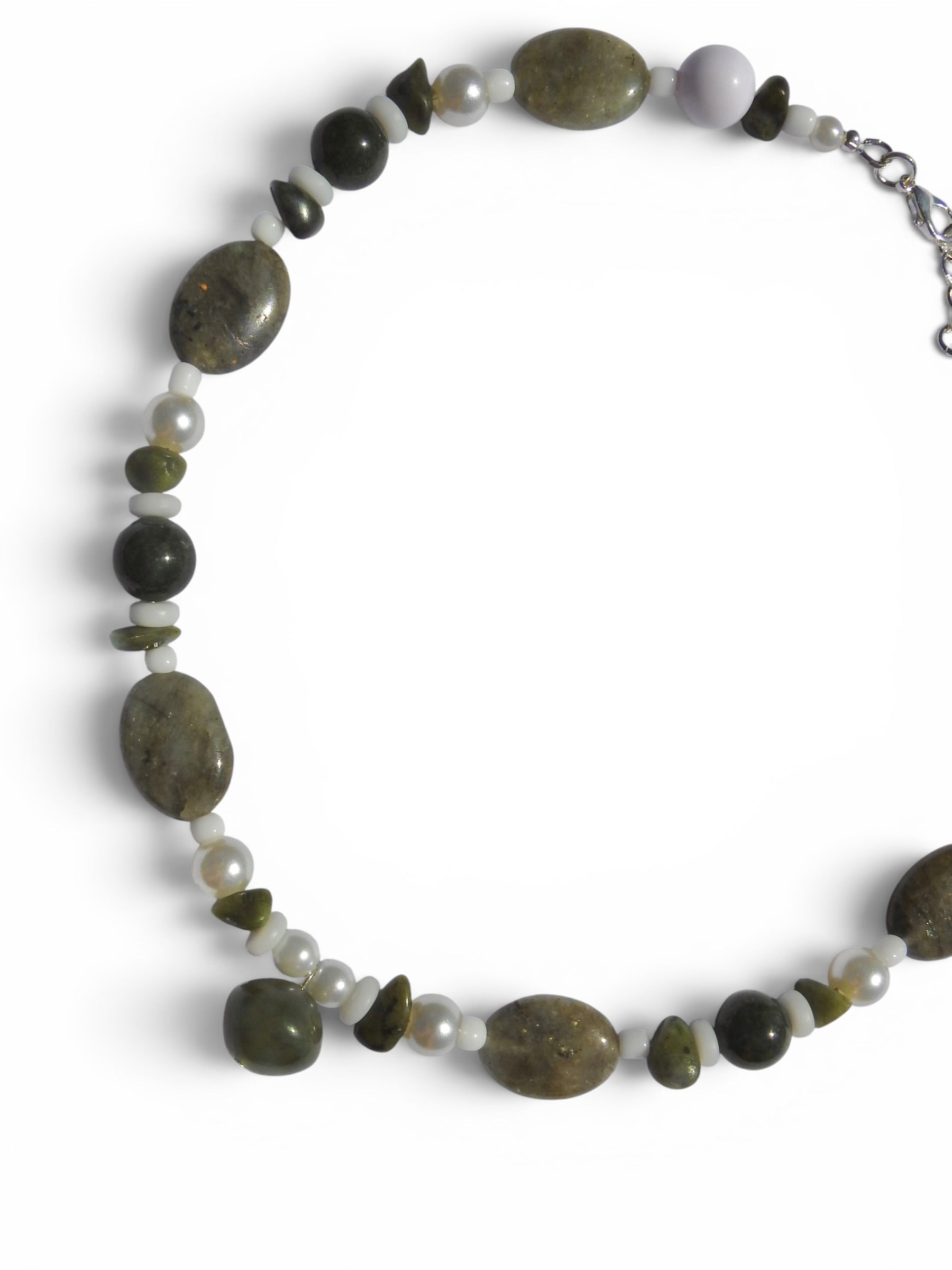 Olive Beaded Necklace