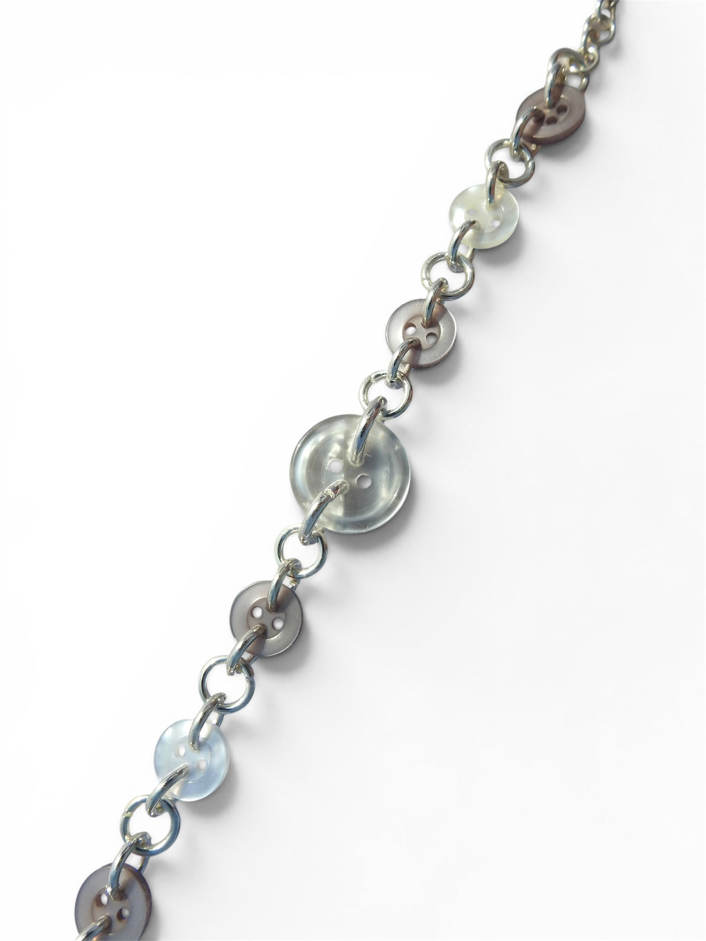 Silver Button Bracelet