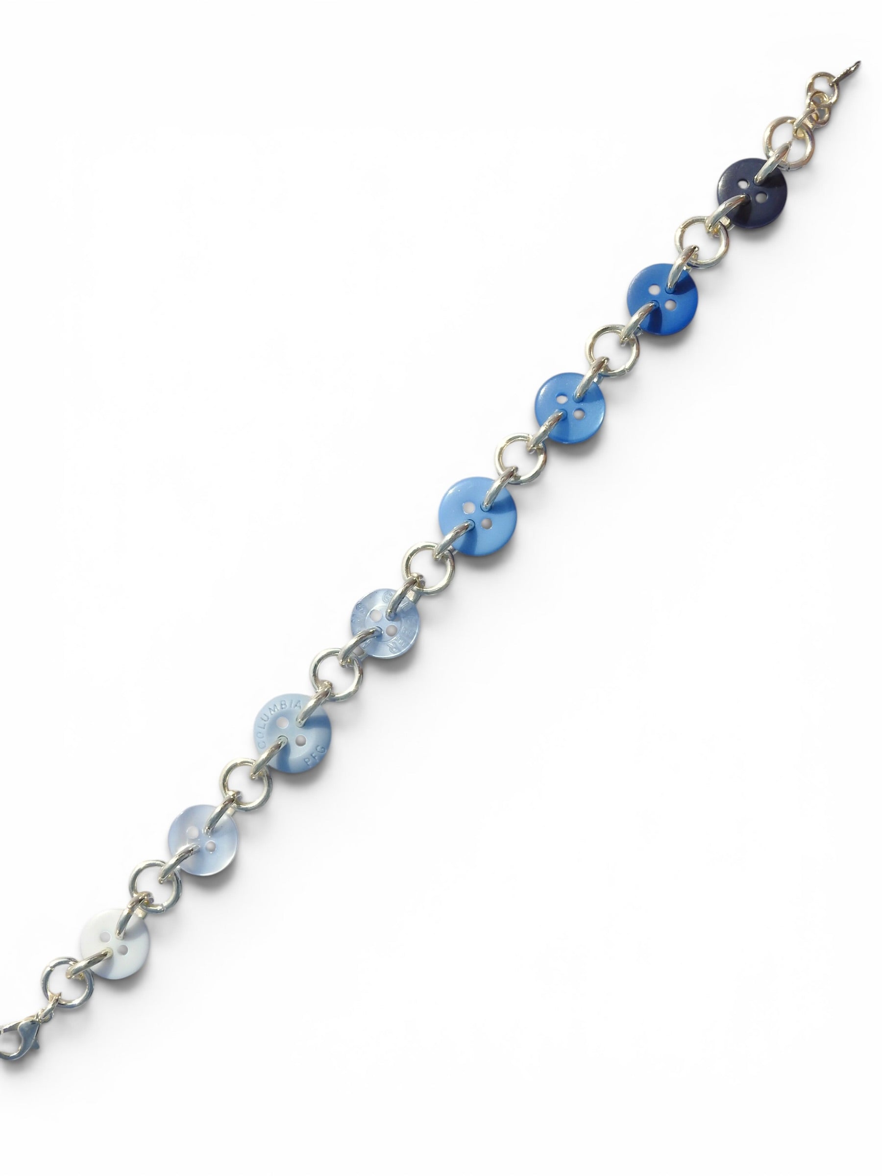 Blue Ombré Button Bracelet