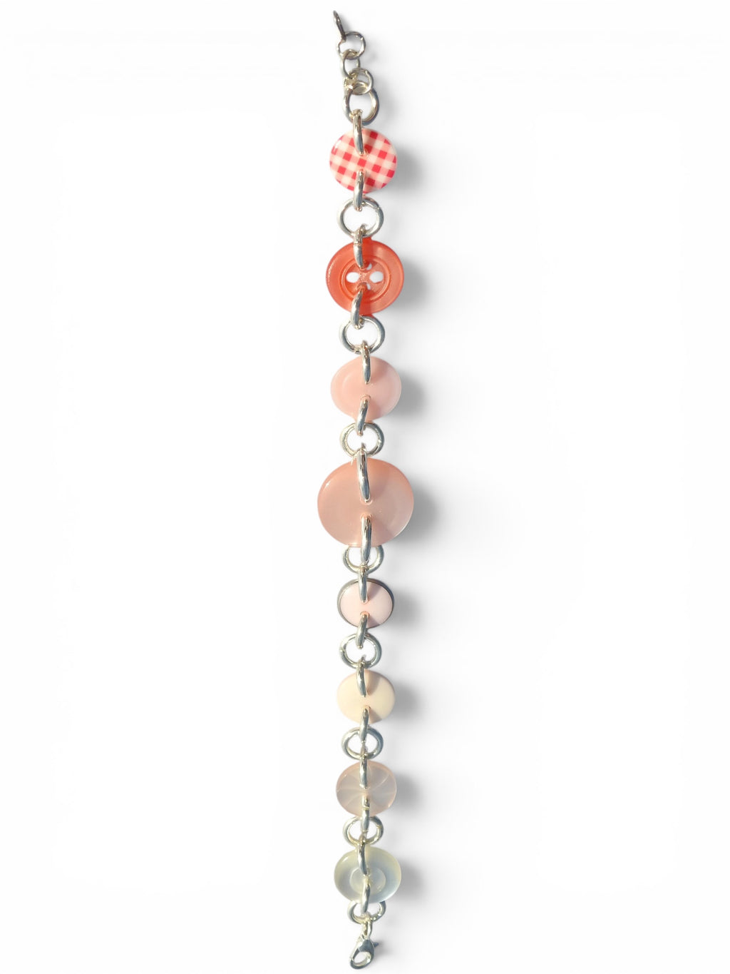 Pinky Ombré Button Bracelet