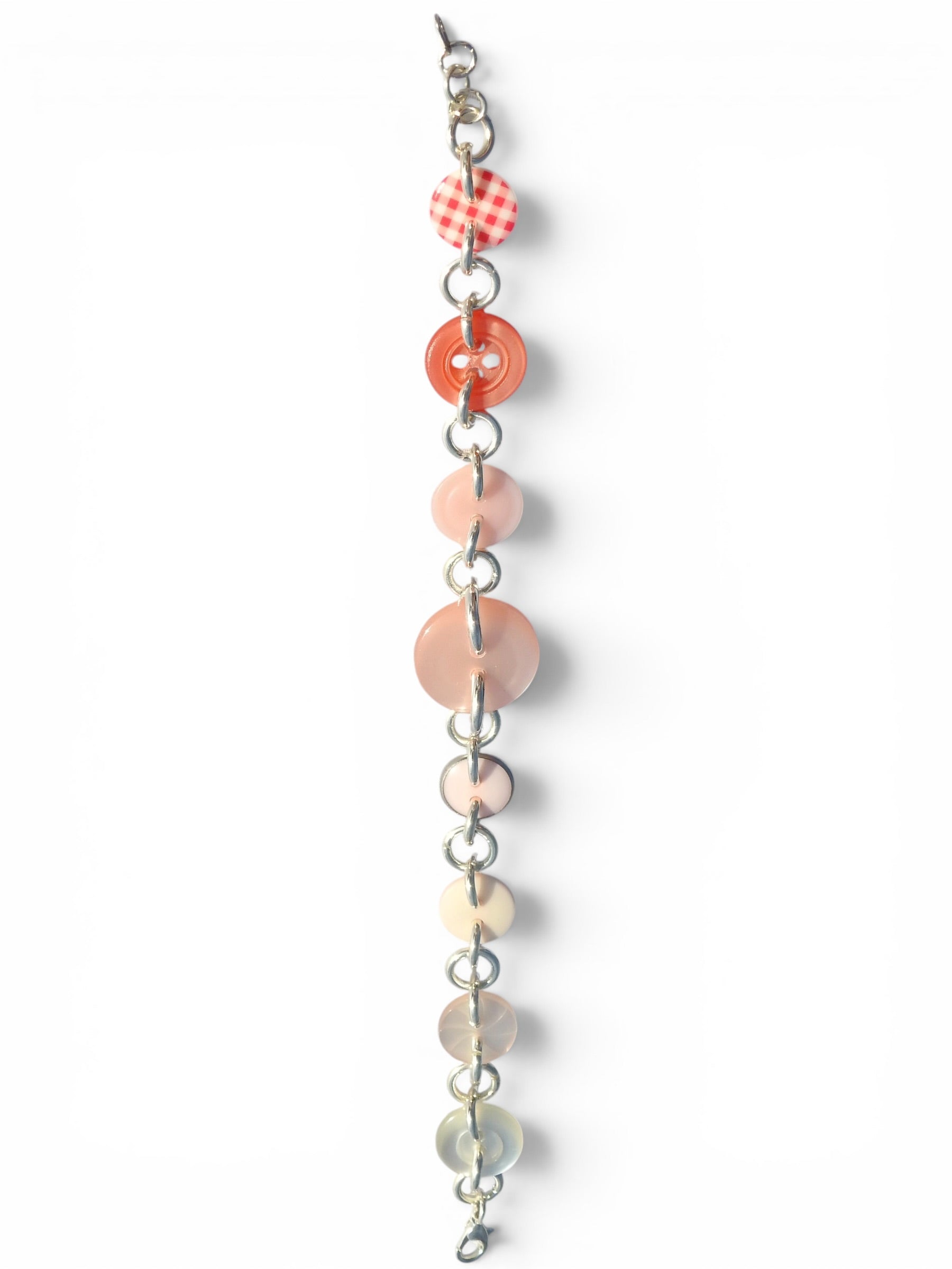 Pinky Ombré Button Bracelet