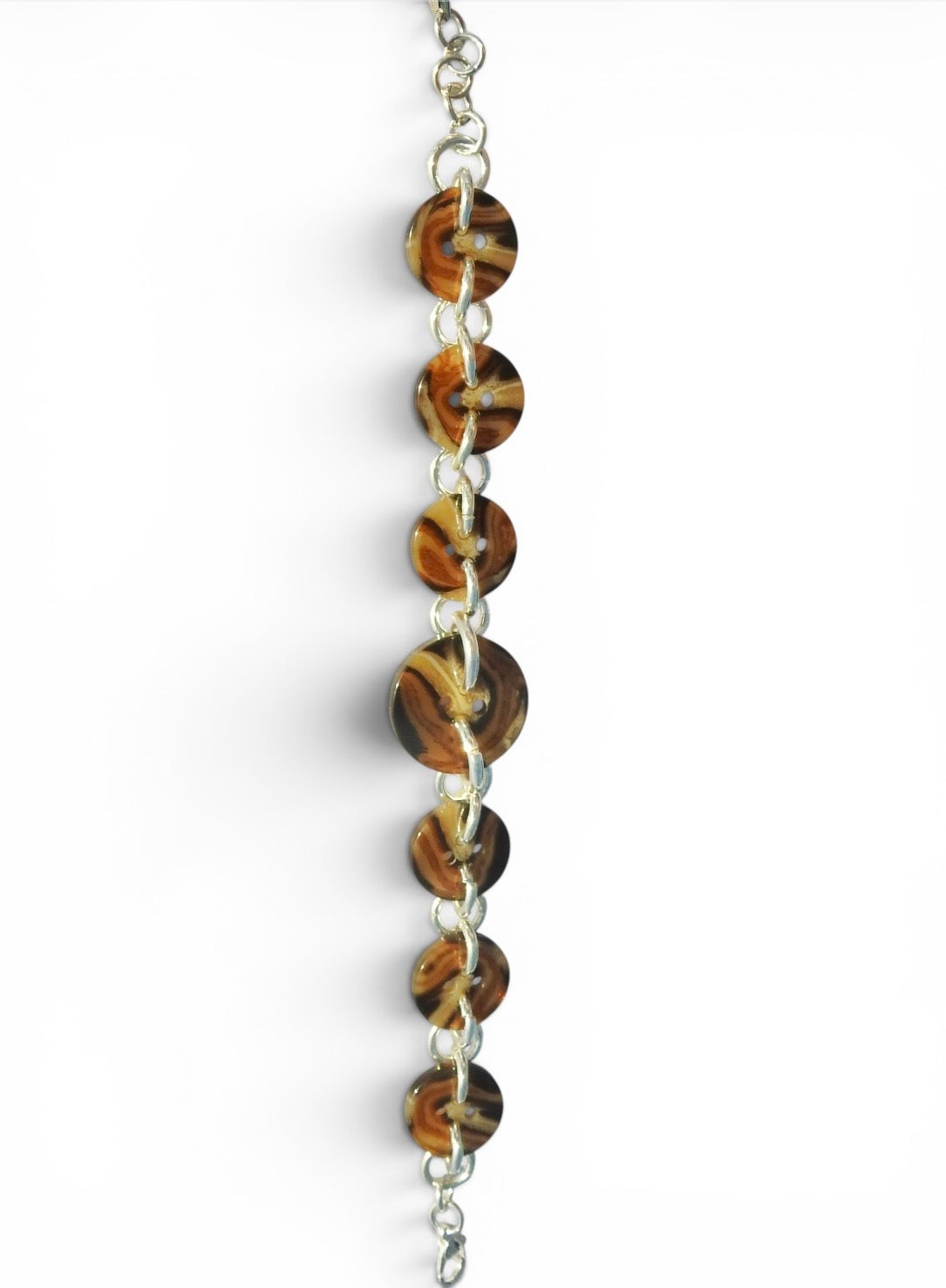 Tigers Eye Button Bracelet
