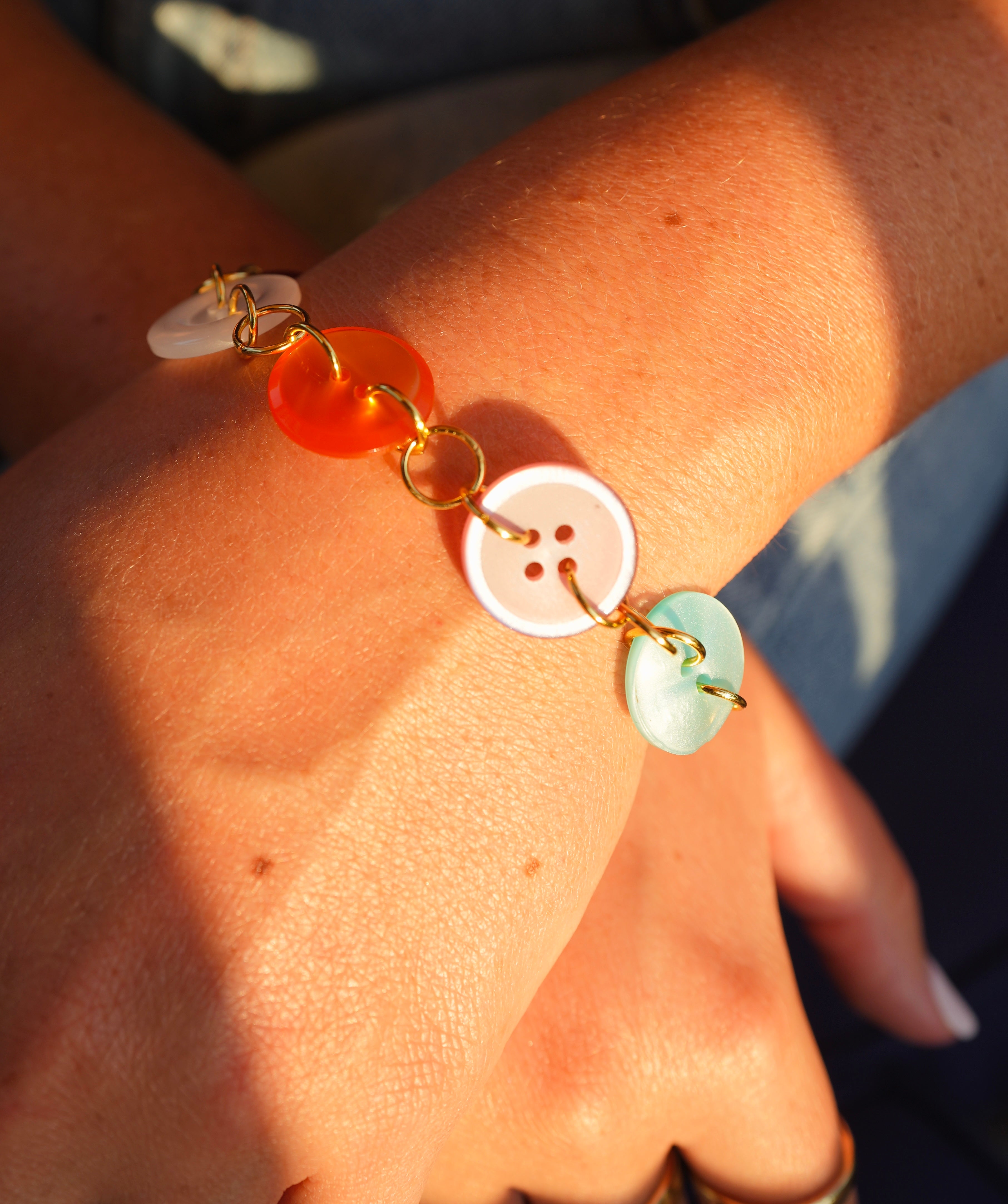 Colored Button Bracelet