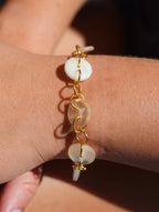 White Buttoned Bracelet
