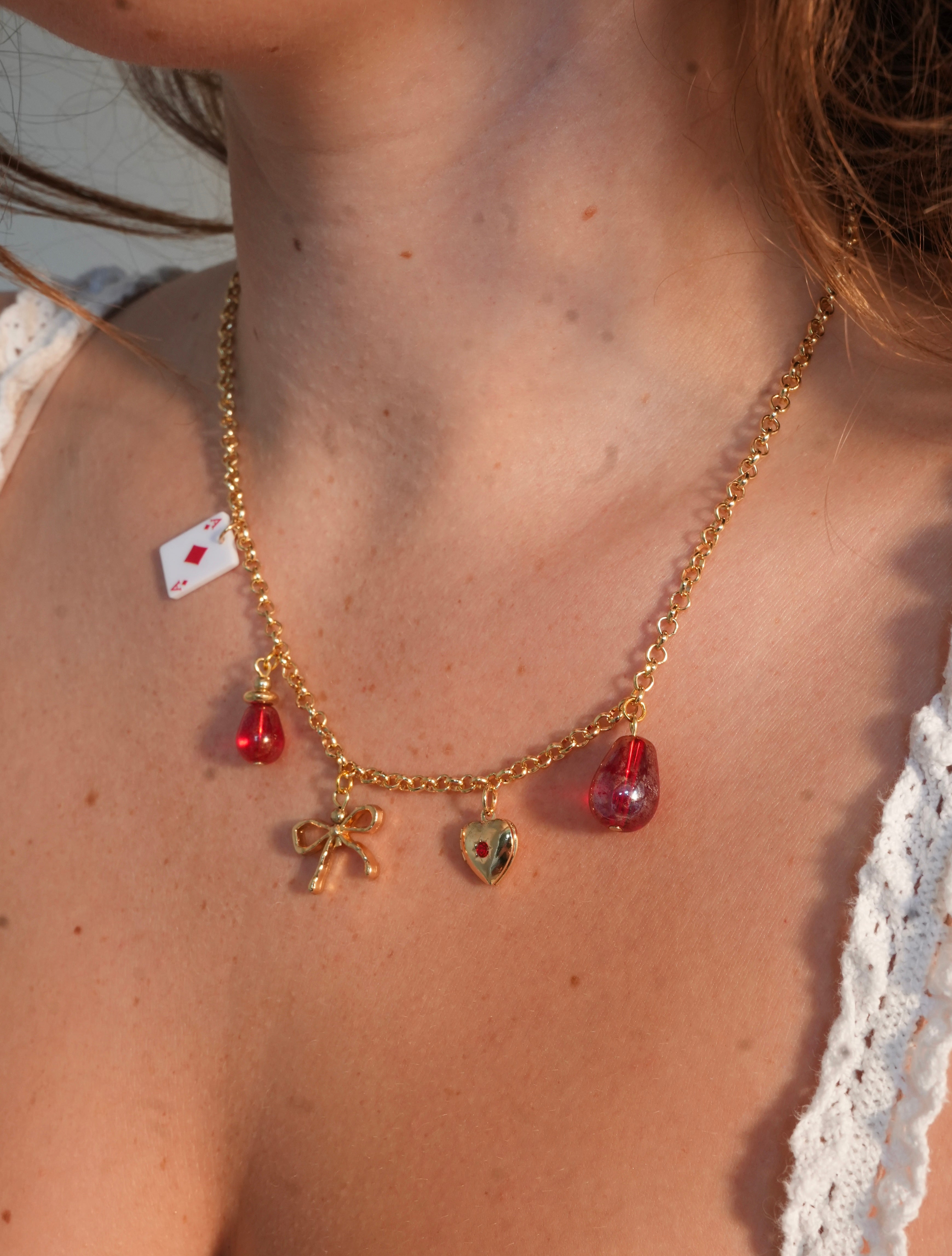 Better in Red Charm Necklace
