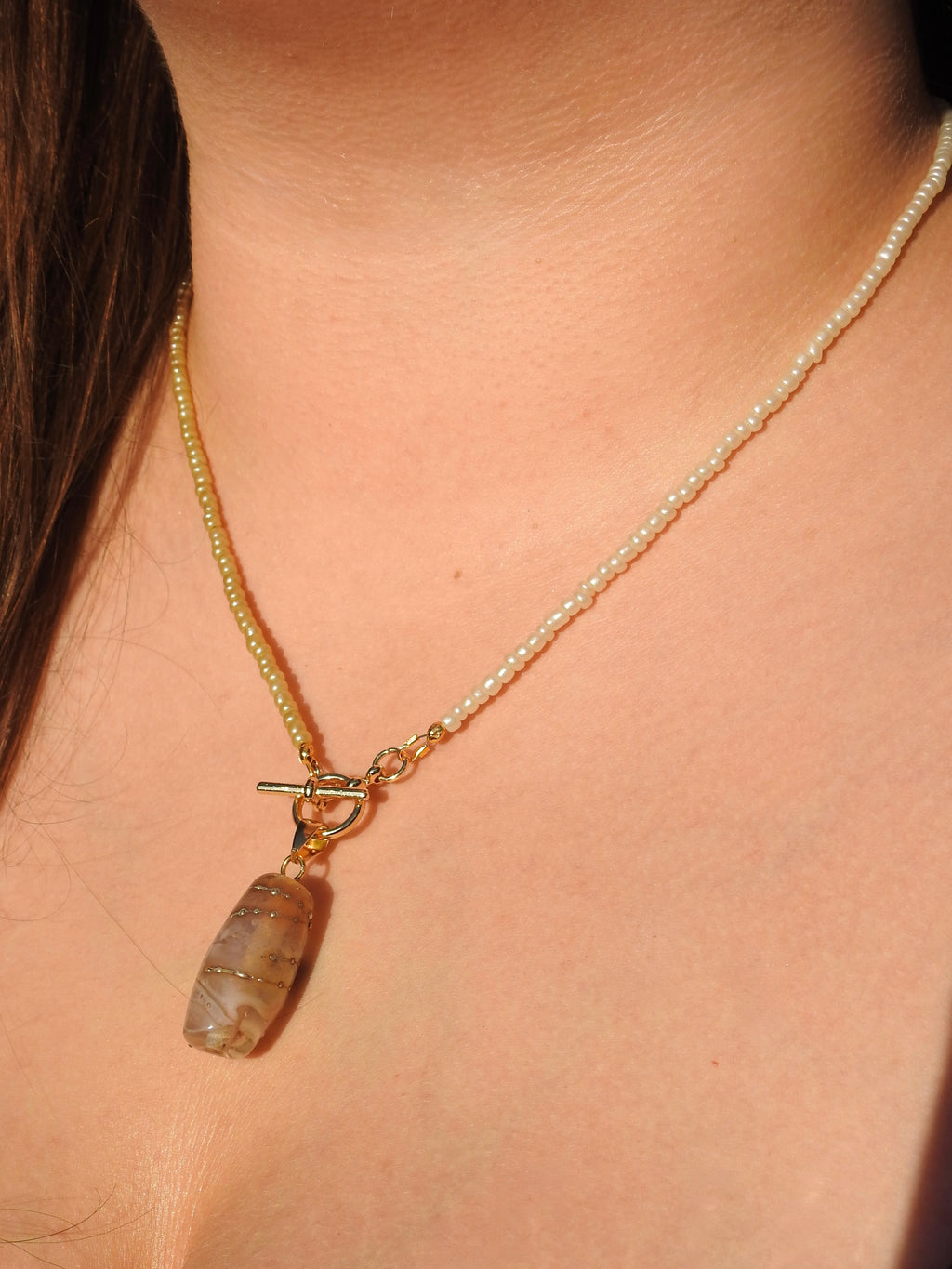 Taupe Split Necklace